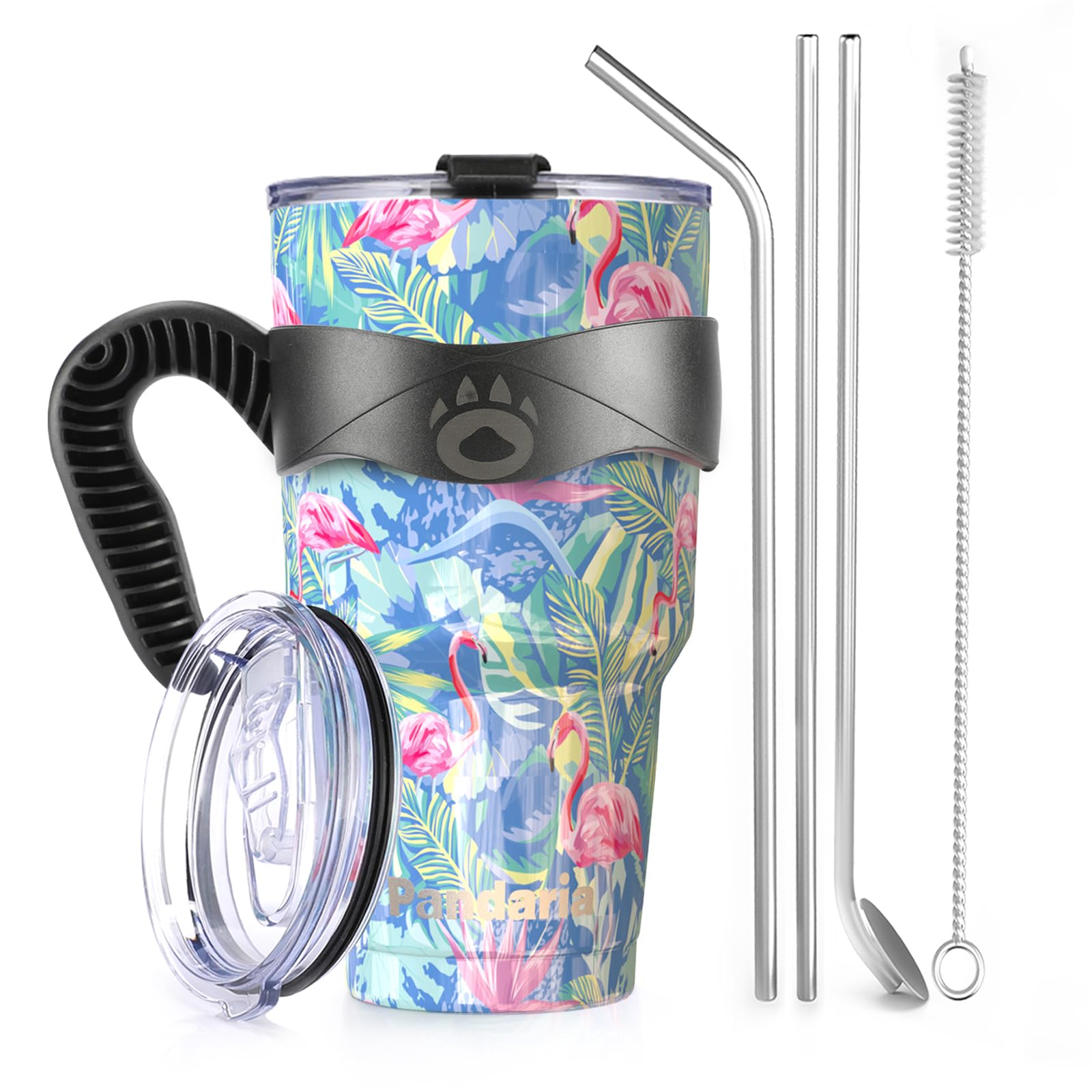 30 Oz Spill Proof Tumbler With Handle, 100% Leak-Proof, Cupholder Friendly Insulated Cup