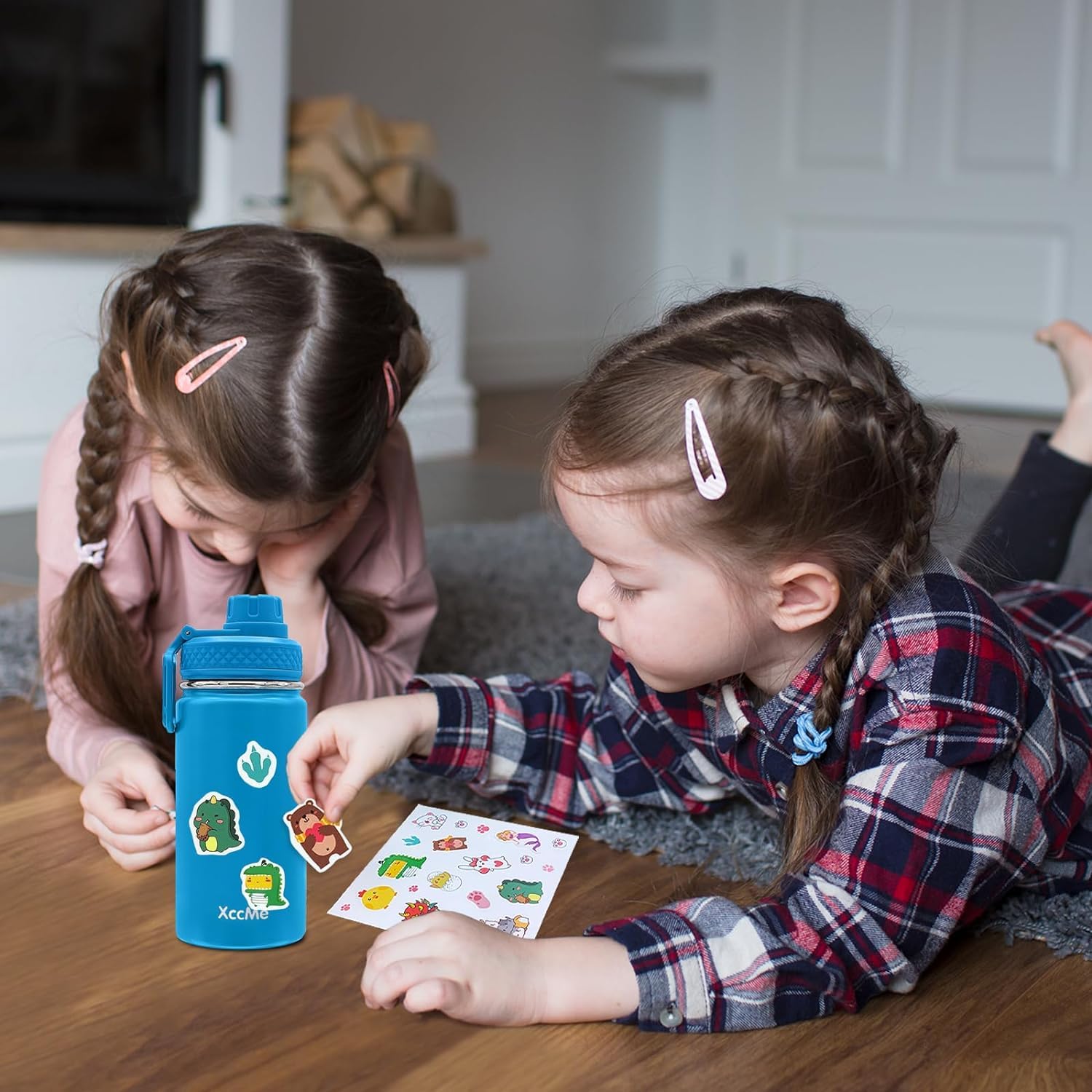 16 Oz Kids Water Bottle 2 Pack,Water Bottles For School Kids,Metal Water Bottle Kids,Insulated Kids