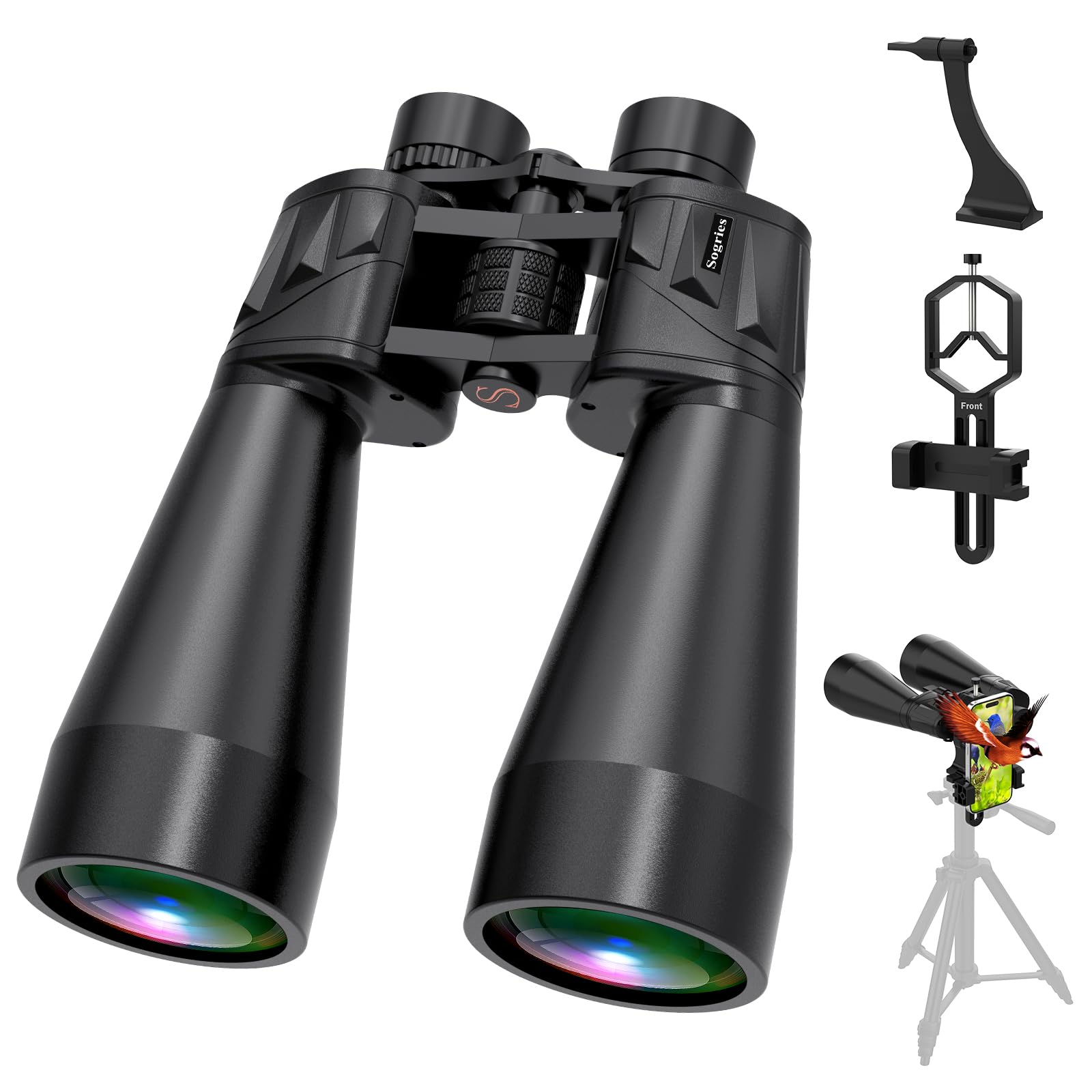 Sogries 18X70 High Power Binoculars For Adults-Outdoor And Astronomy Binocular,Large Aperture For Long Distance Viewing With Smartphone Adapter Mount And Binocular Tripod Adapter