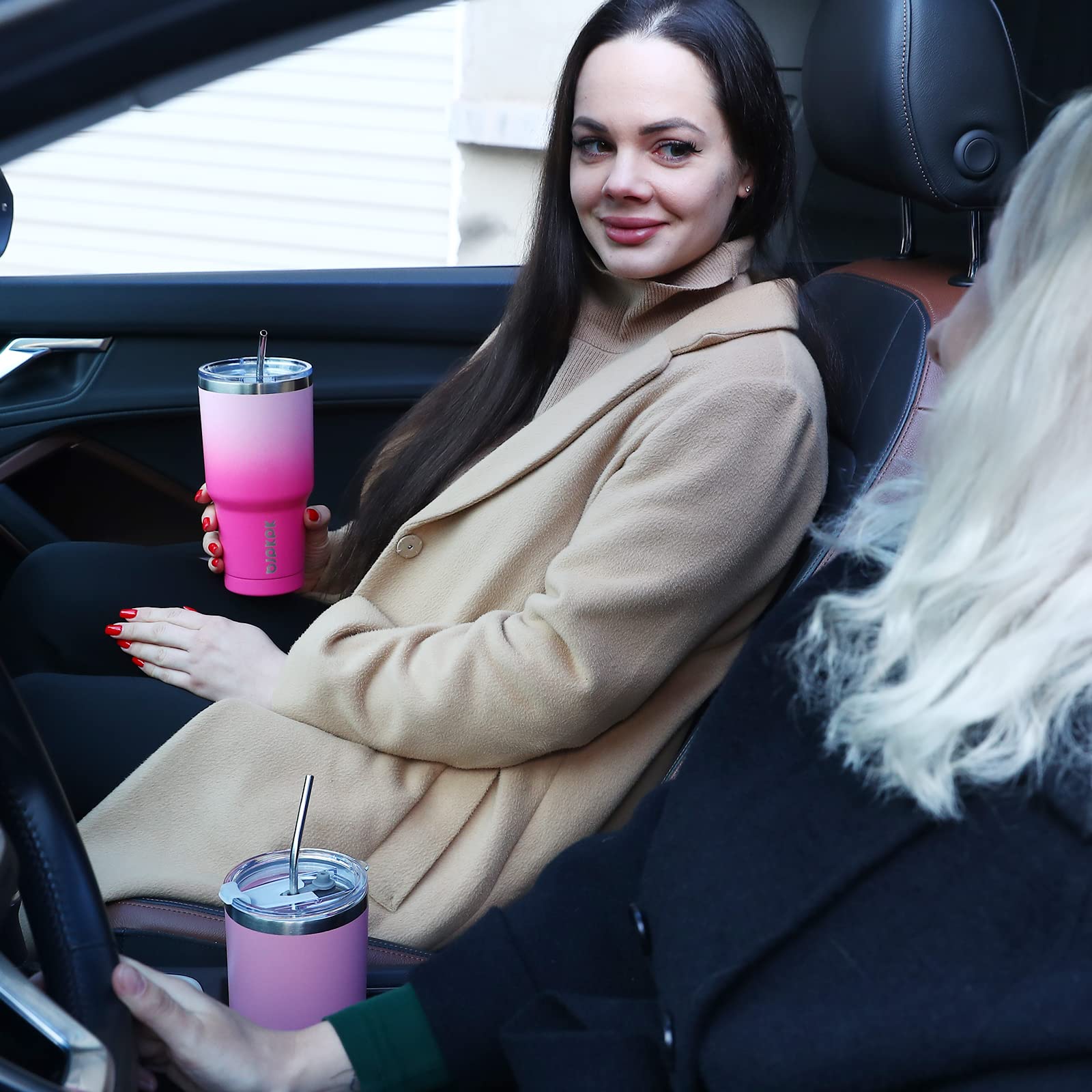 Bjpkpk 30 Oz Tumbler With Lid And Straw Travel Coffee Mug Stainless Steel Insulated Thermal Tumbler