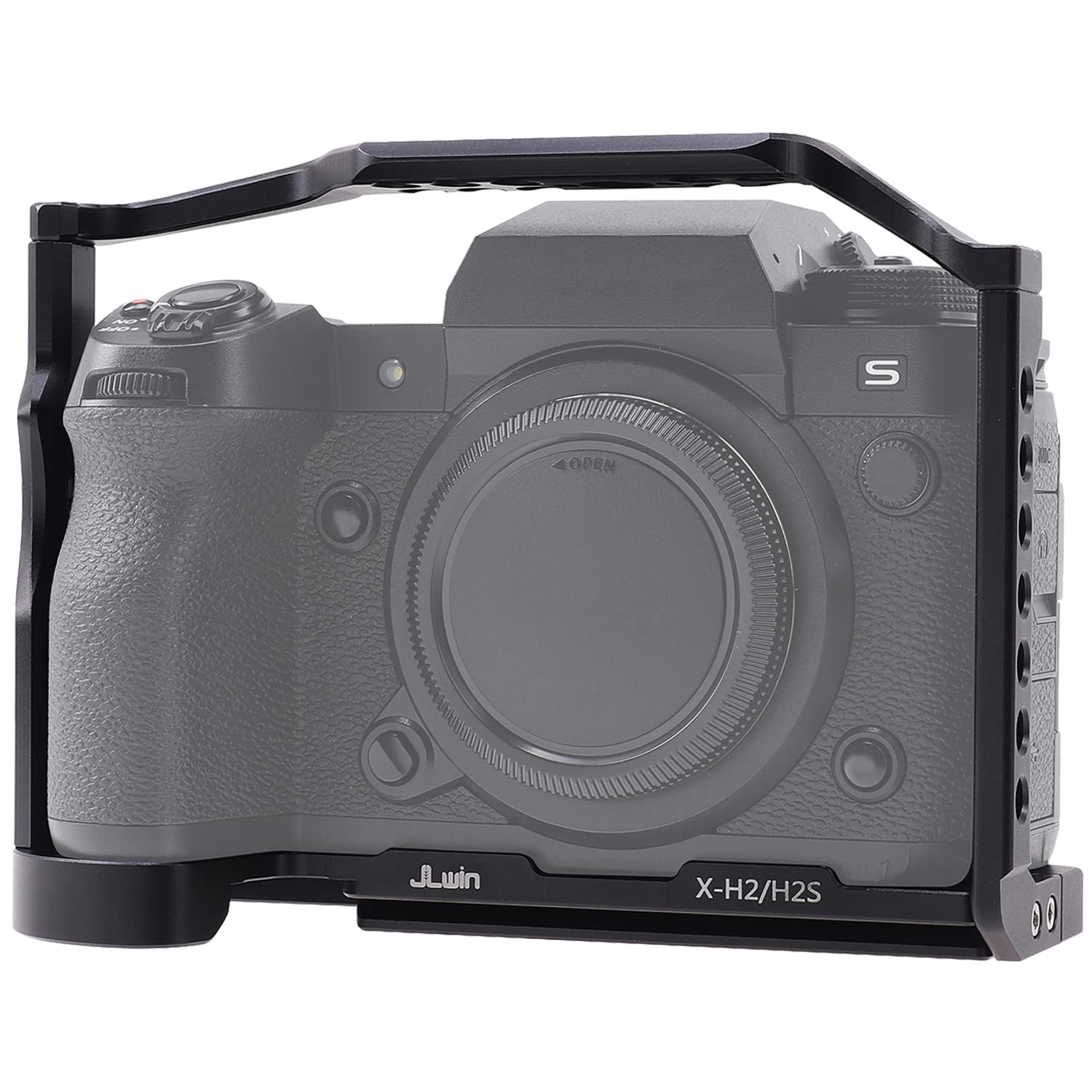 Foeasy Foto4Easy Aluminum Alloy X-H2 X-H2S Cage For Fujifilm X-H2&X-H2S Mirrorless Digital Camera Body,Camera Rig With Nato Rails, Quick Release Plate For Arca