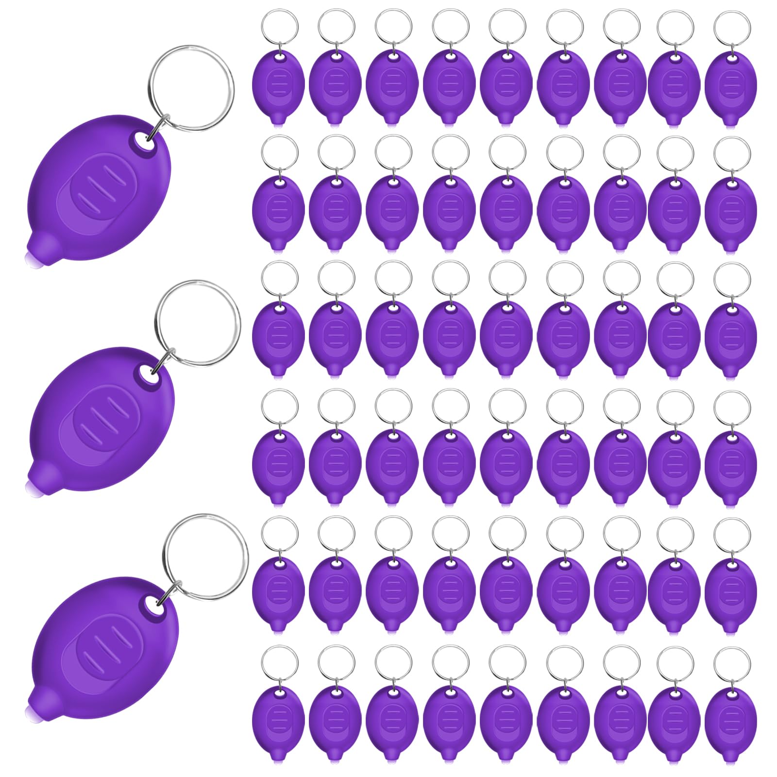 Daemson Mini Uv Keychain Flashlight, Portable Black Light, 12 Lumen Ultra Bright Tiny Flashlight, Small Keychain Flashlight For Stain Detection & Scorpion Finder, Battery Included (48Pcs)