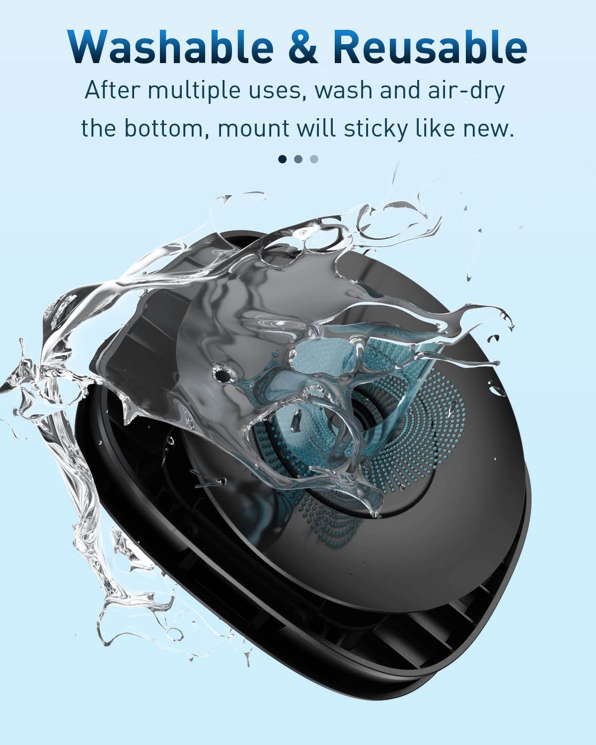 Awelbuy Phone Mount For Car, 360° Rotatable Dashboard Horizontal & Vertical Viewing Cell Phone Holder, Washable Reusable Car Phone Mount, For Iphone Samsung & Smartphones