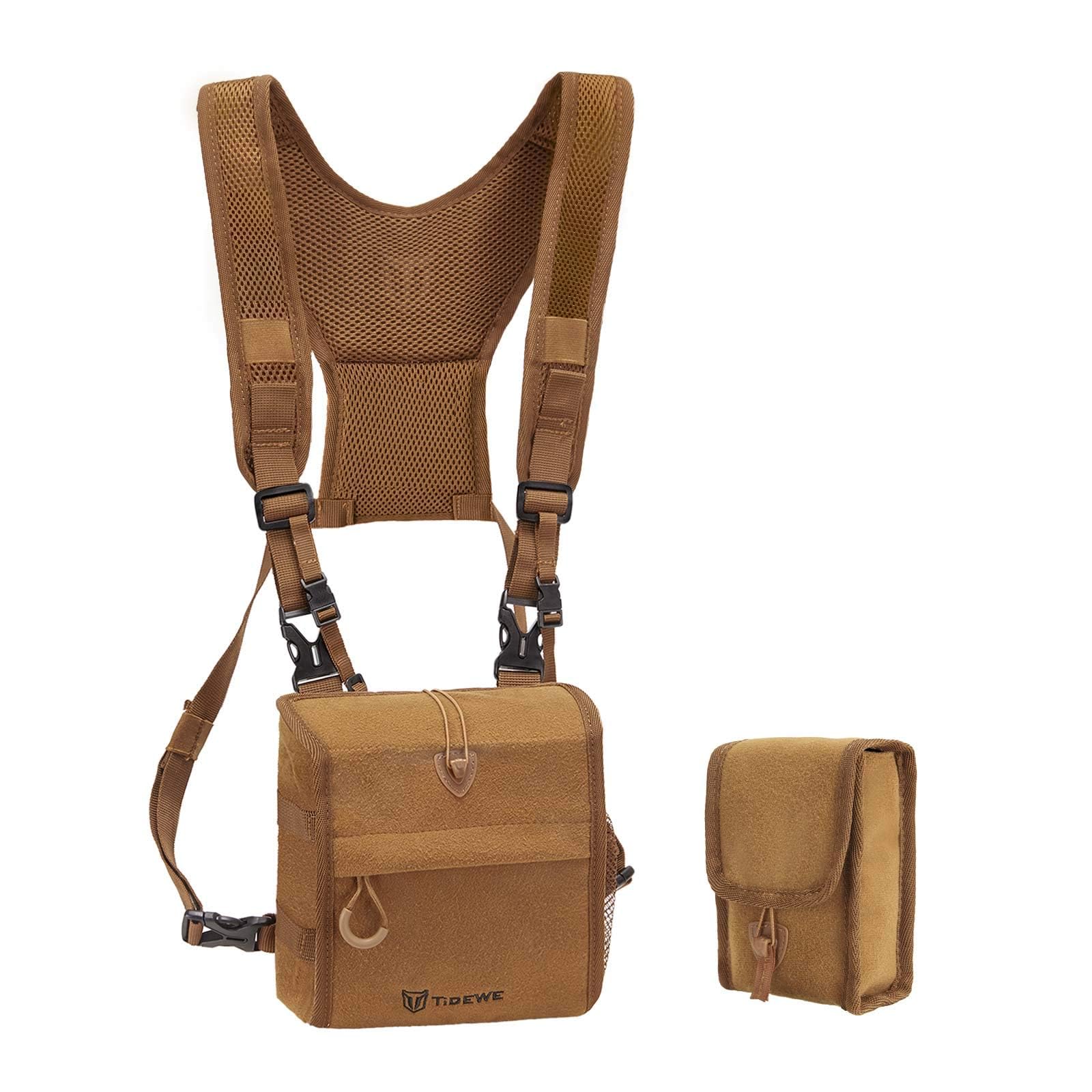 Tidewe Bino Harness With Rangefinder Pouch & Rain Cover, Long-Lasting Lightweight Portable Binocular Pack For Hunting, Hiking