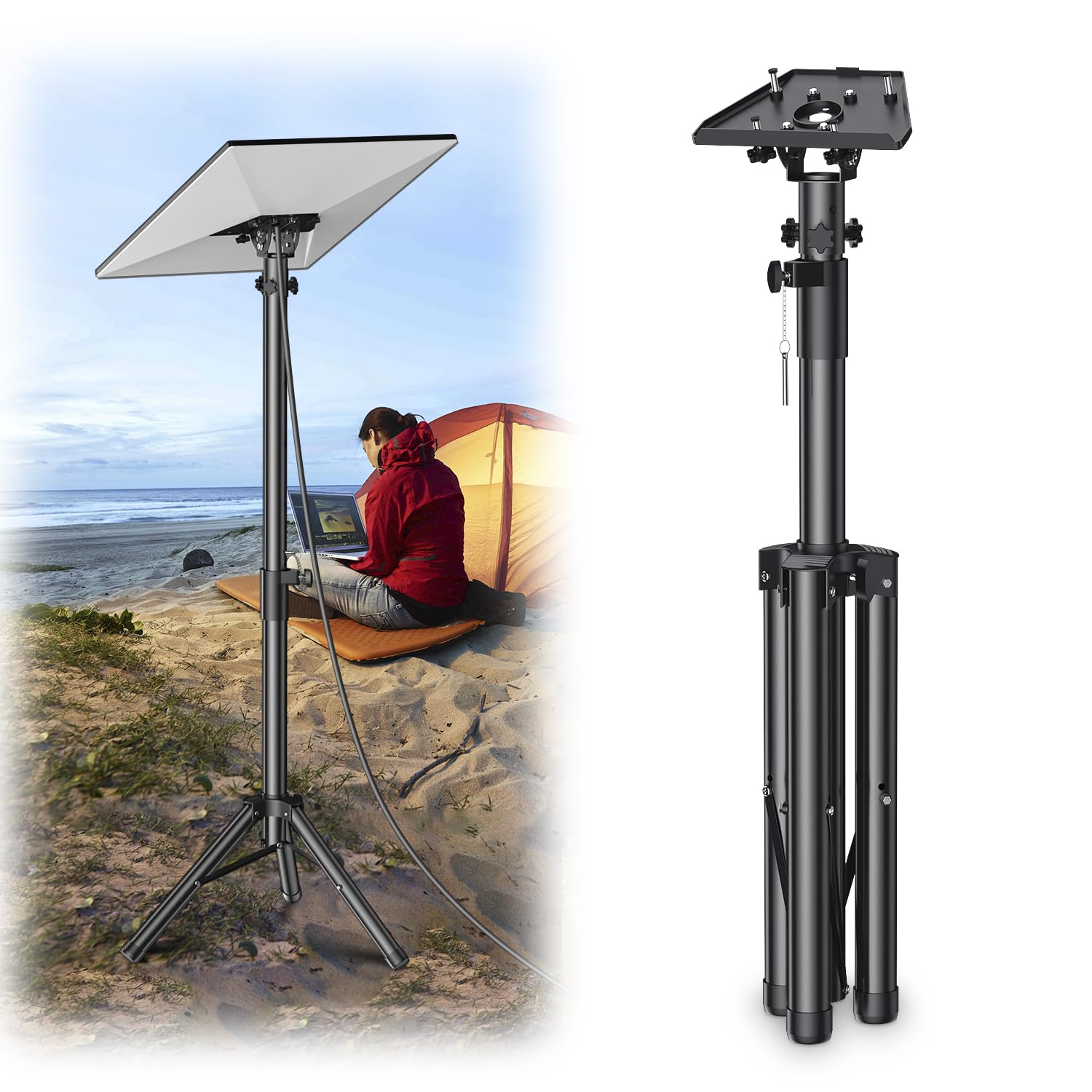 Bluedery Starlink Gen 3 Tripod Mount, Tripod Stand For Starlink Gen 3(V3) Dish With Starlink Gen 3 Pipe Adapter, Starlink Gen 3 Mount Kit For Starlink V3 Dish