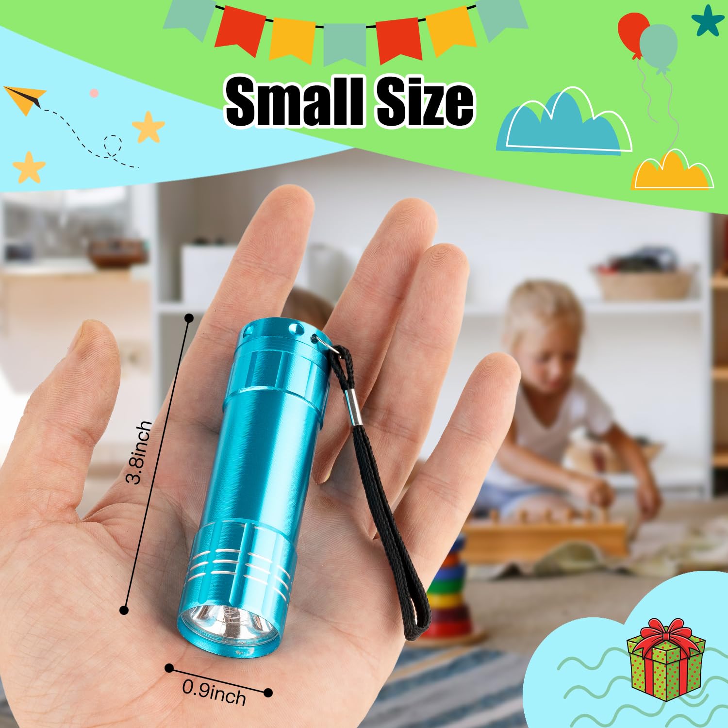 Kunhe 6-Pack Rgb Led Lights For Kids – Durable Aluminum Shell Battery-Powered (Includes Aaa18) Fun & Colorful For Birthdays Parties And Creative Play