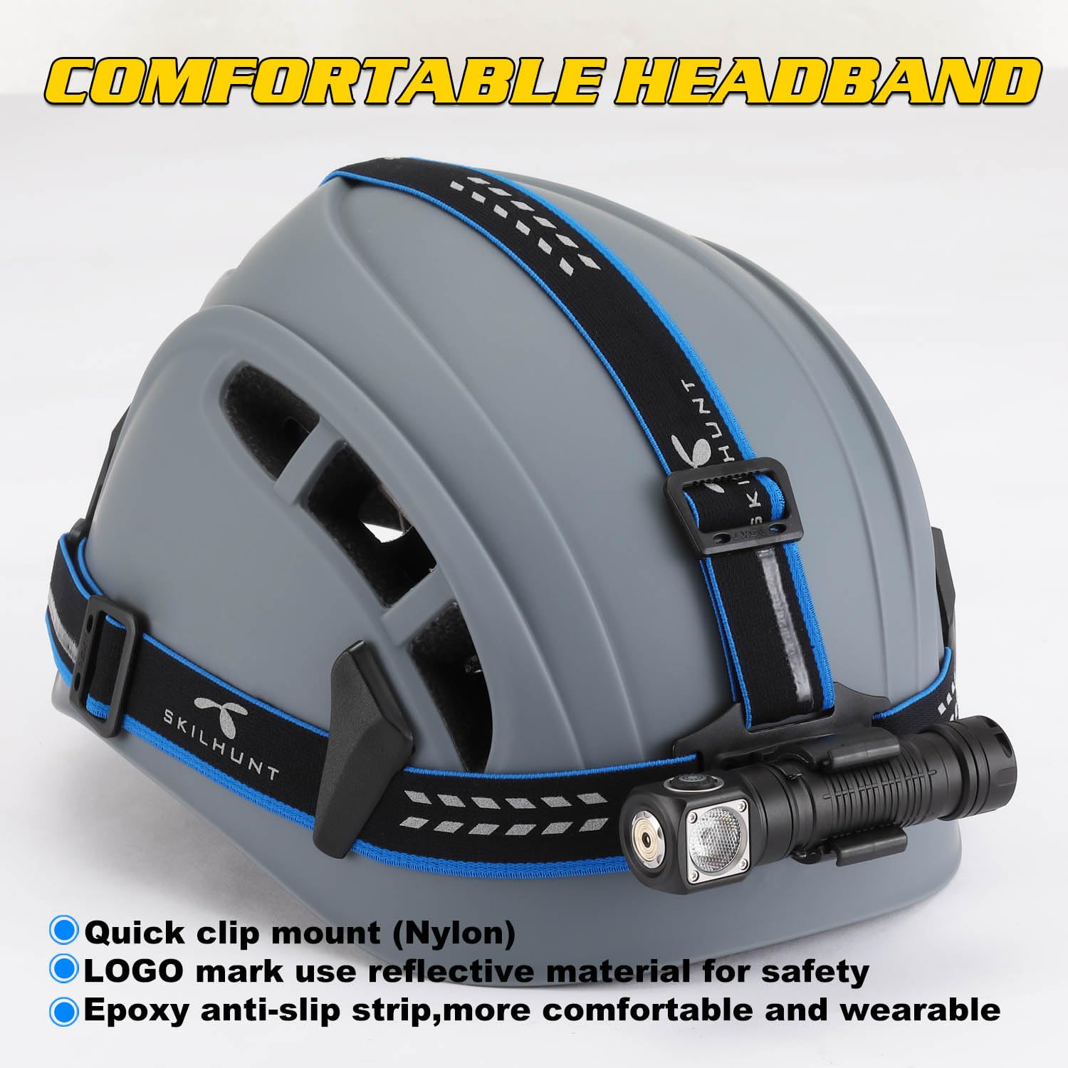 Skilhunt H04R Rc Tir Usb Rechargeable Camping Headlamp Flashlight - 1000 Lumen, Lightweight, Compact Edc Waterproof Led Headlight For Outdoor Sports Hands- (H04R Rc Cool White)