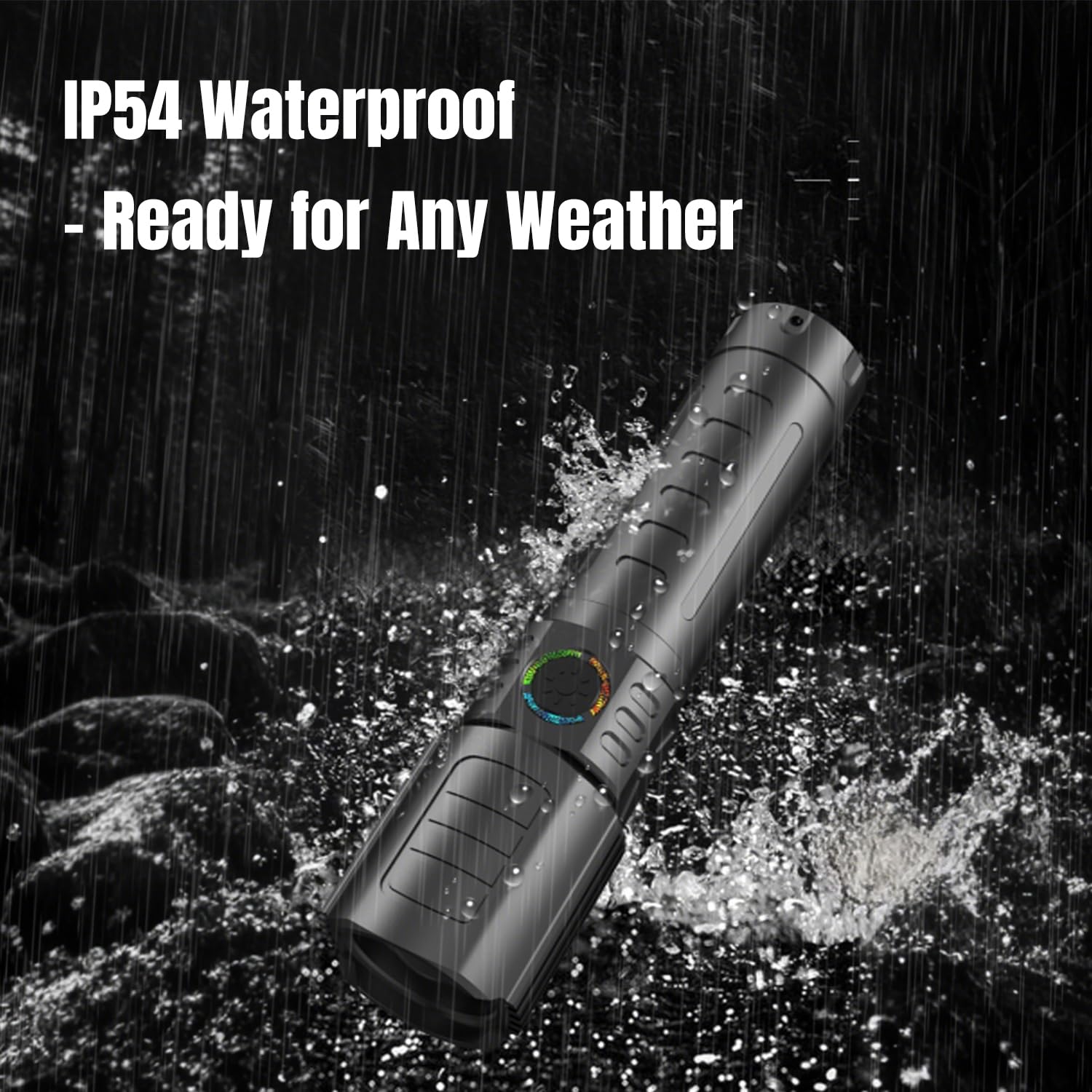 Puyinii Utility Flashlights Torch High Lumens Rechargeable, 3 Modes Led Waterproof Zoomable Linternas Handheld Small Flashlight, Adjustable Brightness Flash Light For Hurricane/Home/Emergency (2 Pack)