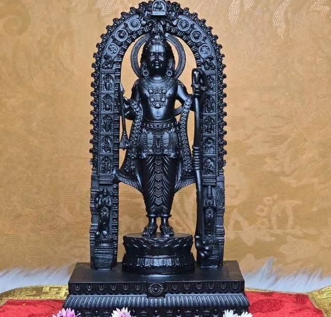 Ayodhya Ram lala 3D – 7 Inch Resin Idol for Home Temple & Festive Décor