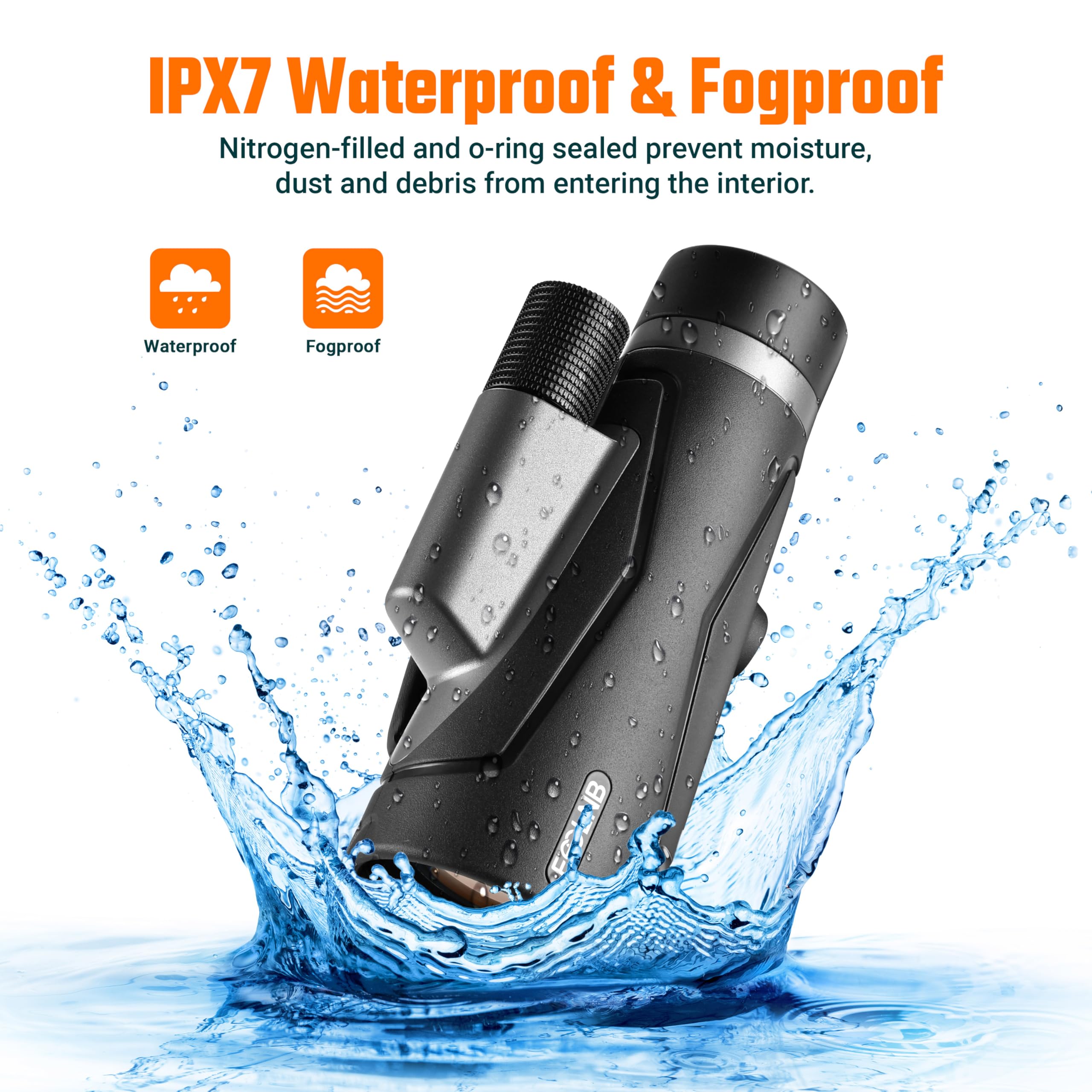 Esslnb Monocular Telescope, 10X56 Ed High Power Monocular For Adults, Lightweight Waterproof Monocular With Bak4 Prism & Fmc Lens Suitable For Bird Watching Hiking Camping Hunting