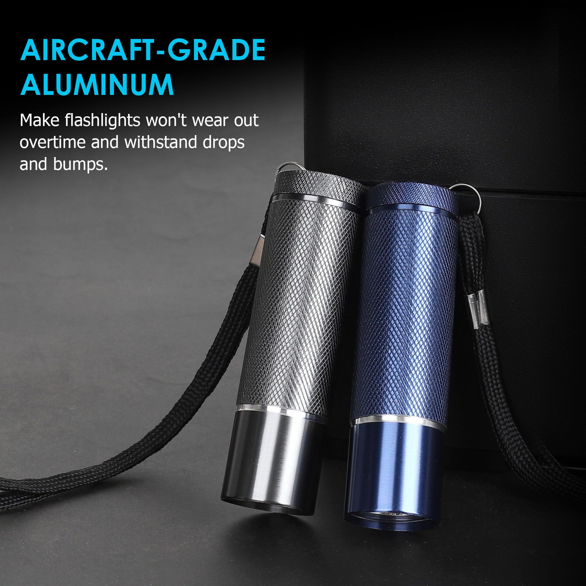 Fastpro 12-Pack Flashlights Set, Aluminum Led Flashlights With Aaa Batteries Included & Pre-Installed, Super Bright 100 Lumen Flashlight For Party Favors, Holiday , Camping, Hurricane Supplies