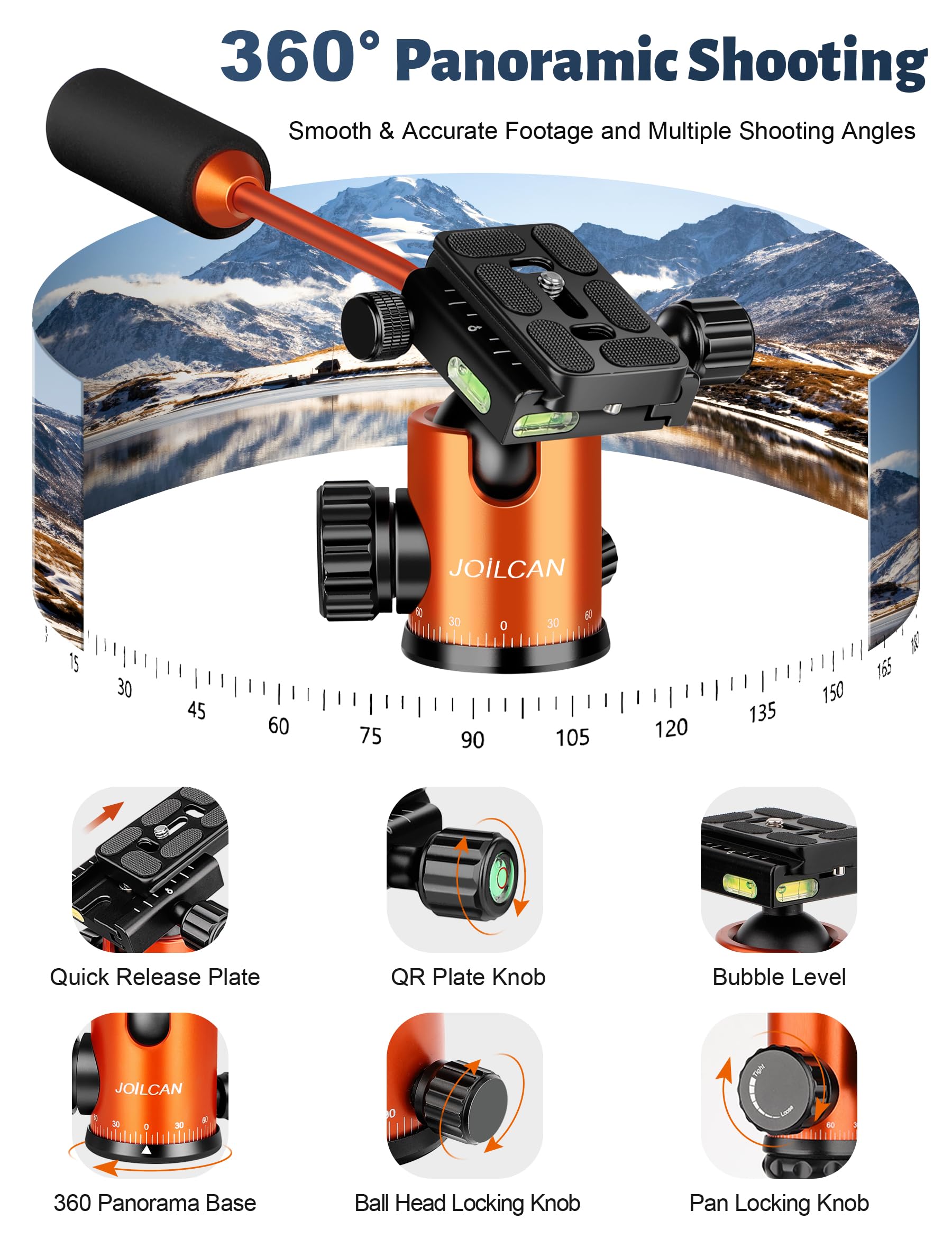 Victiv Tripod For Camera, 83" Camera Tripod & Monopods With Metal Handle, Professional Aluminum Heavy Duty Tripods For Dslr Cameras Lasers Spotting Scope Binoculars Telescope, Payload 35Lb