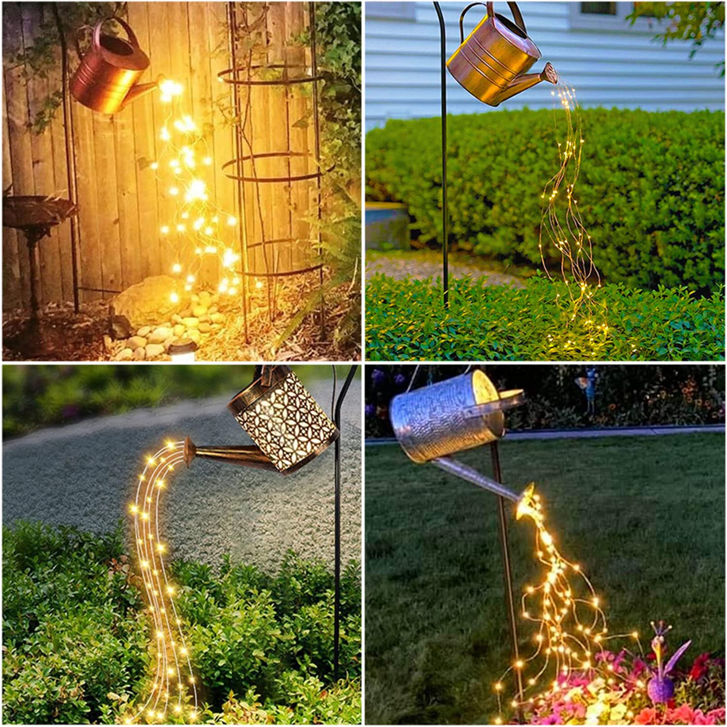 Shukan 220 Led Solar Firefly Bunch Lights, 8 Flashing Modes, Warm White, Outdoor Garden Christmas Decor Lights