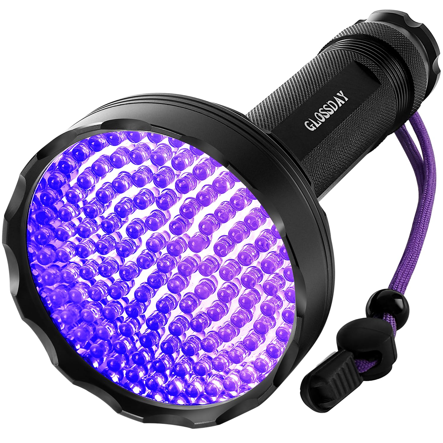 Glossday Blacklight Flashlight,128 Led Uv Flashlights, Bright Ultraviolet Flashlight Professional Black Light For Dog/Cat, Hunting Scorpions