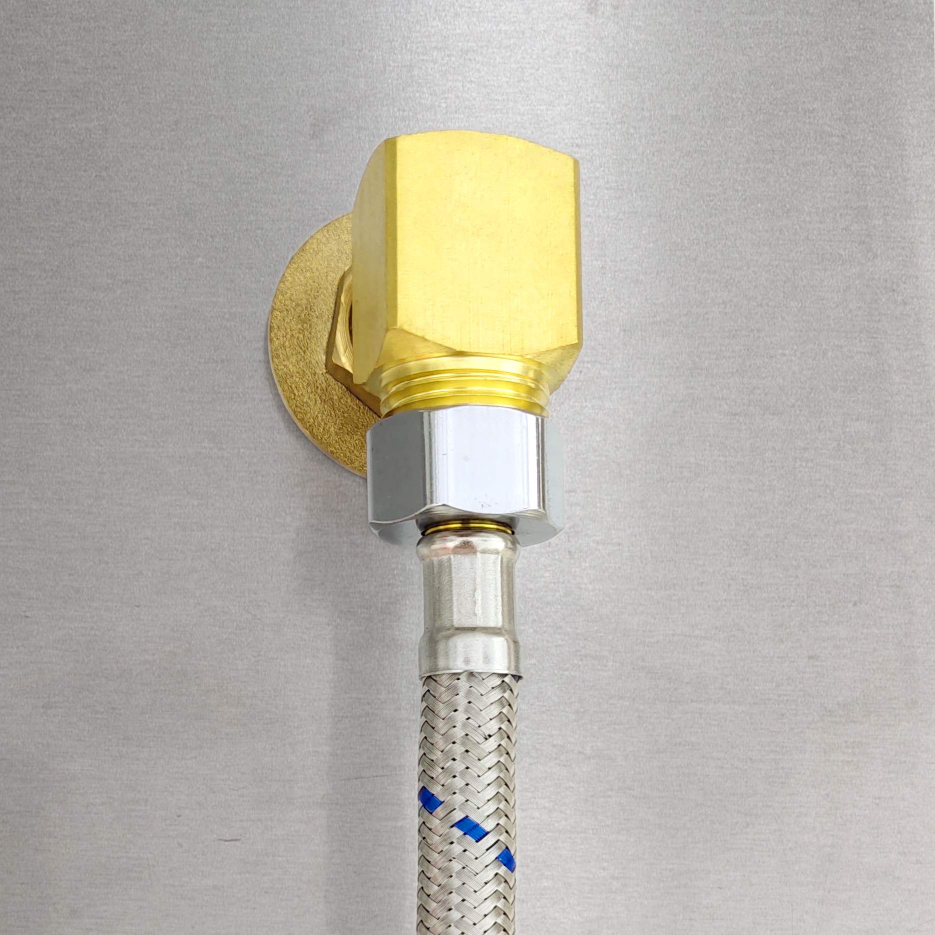 Jzbrain Installation Kit For Wall Mount Faucet Backsplash Mounted 90 Degree Elbow Adapter Set For Faucets Mounting Stainless Steel Commercial Kitchen Prep & Utility Sink