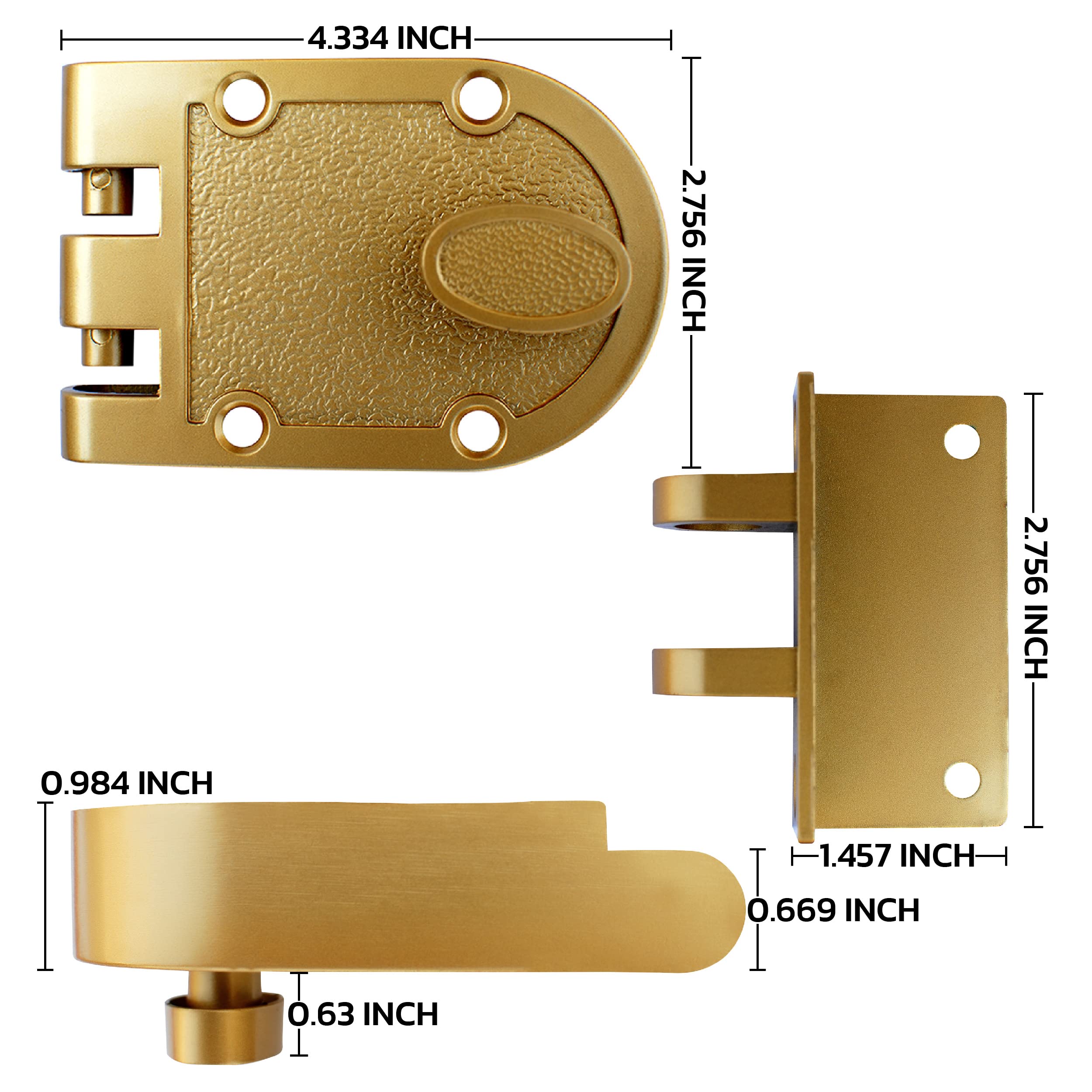 Nu-Set 2120-3 Jimmy Proof Style Inter Locking Deadbolt Lock With Single Cylinder, Bronze