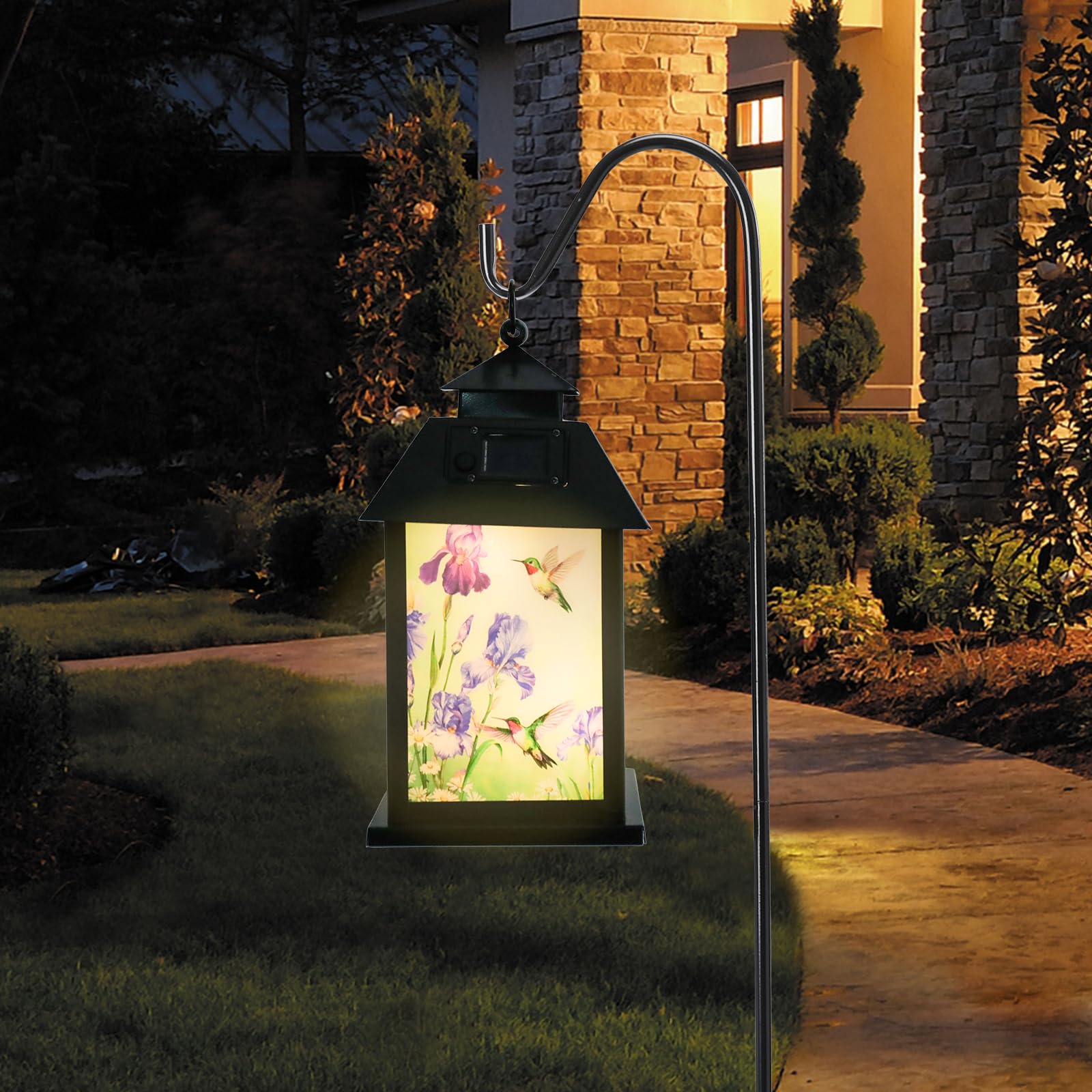 Afirst Solar Lantern Outdoor, Hanging Lights Decorative Hummingbird Outdoor Lighting Waterproof Umbrella Lights For Patio Garden, Table,Party Decor(Included Shepherd Hook)