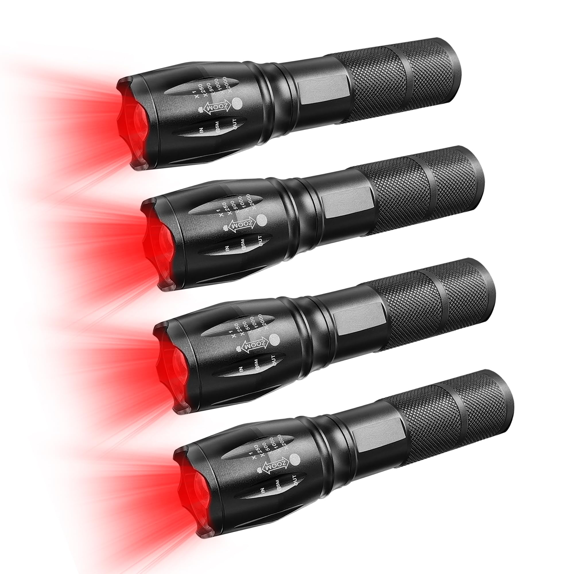 Ploarnovo Red Light Flashlights - Single Mode Zoomable Red Led Flashlights For Astronomy, Aviation, And Night Observation (4)