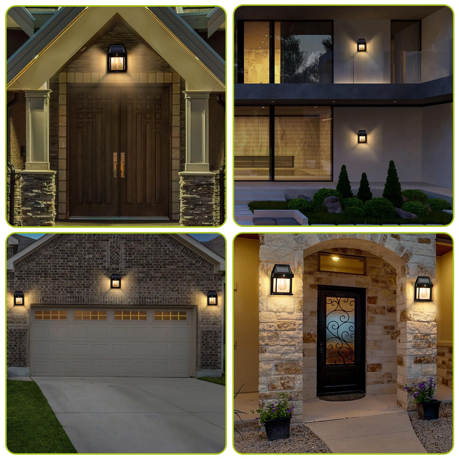 Wireless solar motion sensor light for home entrances and pathways