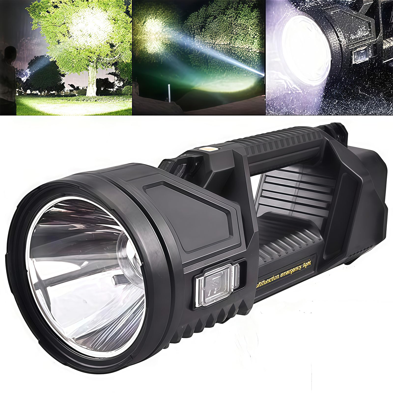 Bibifactory  German 1000000 Lumens Waterproof Spot Lights Handheld Large Searchlight, Repertoireof Flashlight, Super Bright Spotlight Flashlight, Super Bright Outdoor Searchlight (Large)
