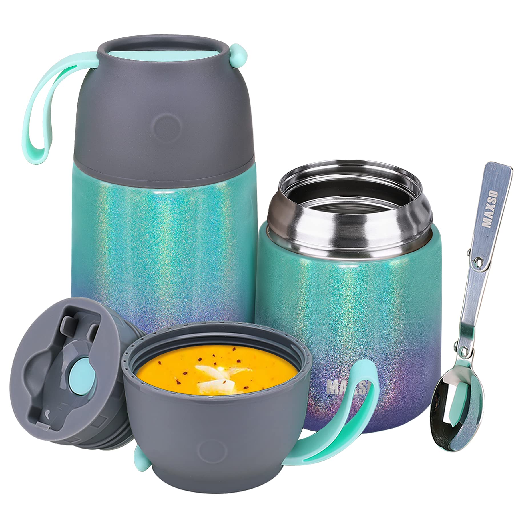Insulated Thermo Food Jar For Hot & Cold Food For Kids Adult, 17 & 24 Oz Soup
