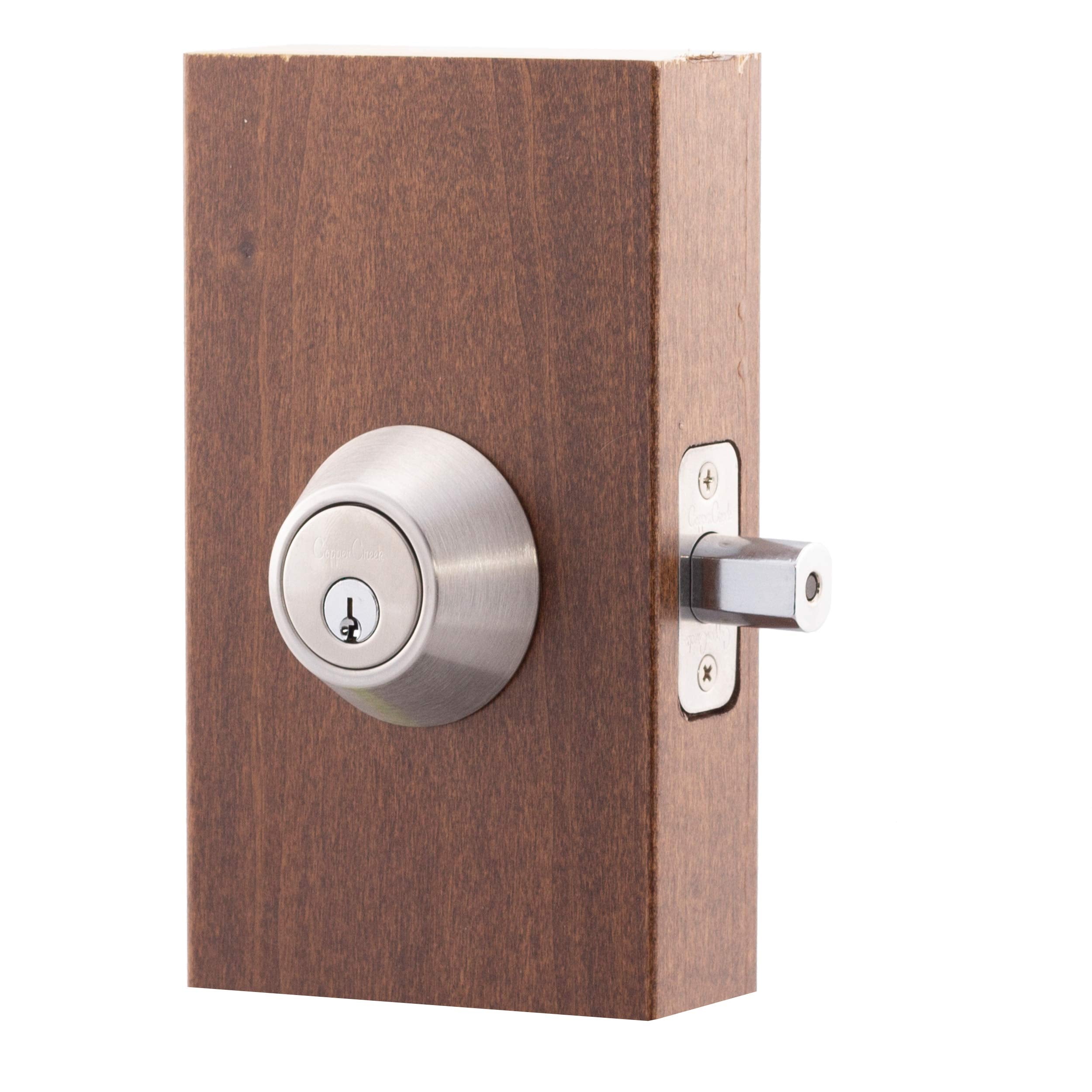 Copper Creek Db2410Ss Single Cylinder Deadbolt, Standard Size, Satin Stainless