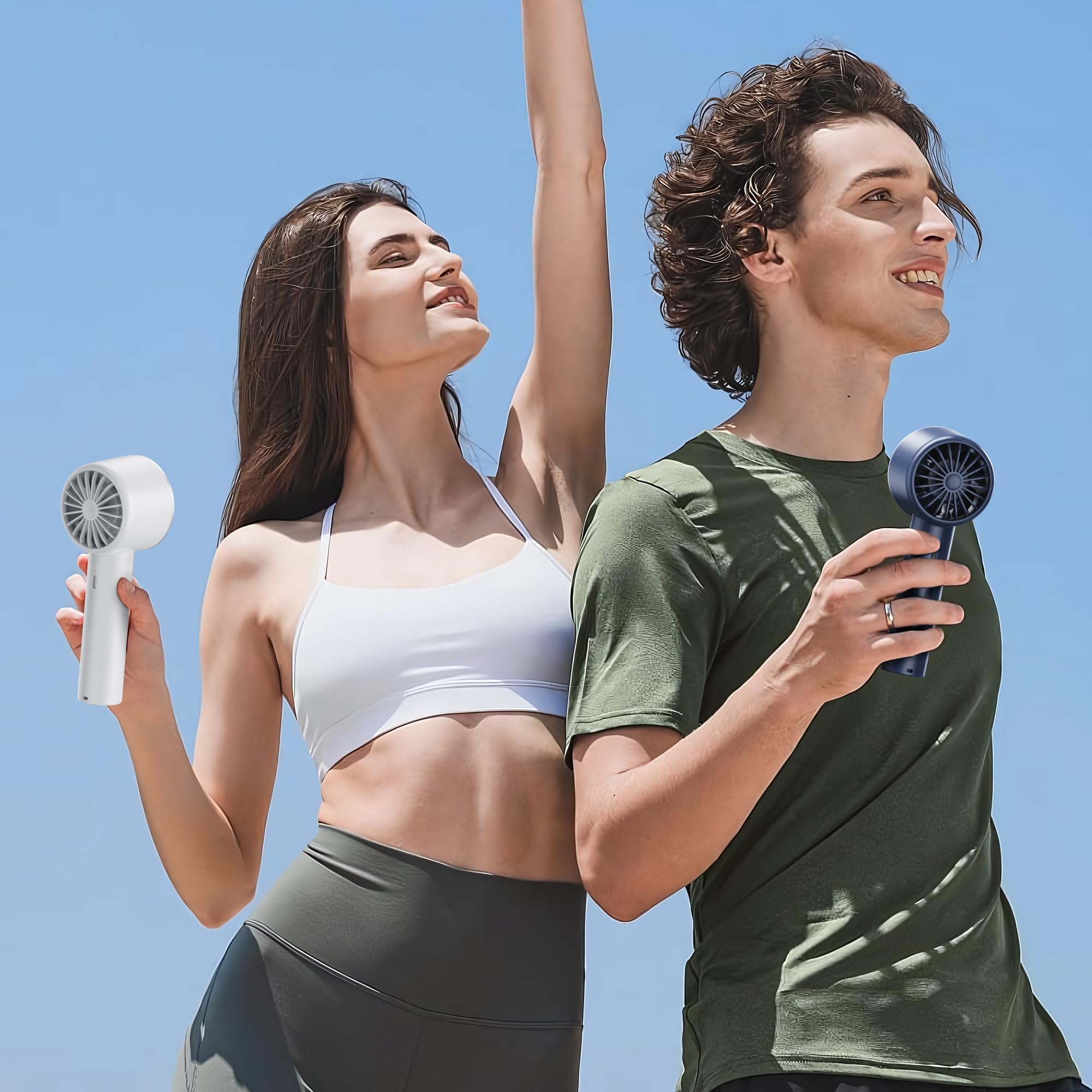 High-Speed Portable Handheld Turbo Fan, Quickly Cooling Rechargeable Personal Mini Fan, Usb Powered