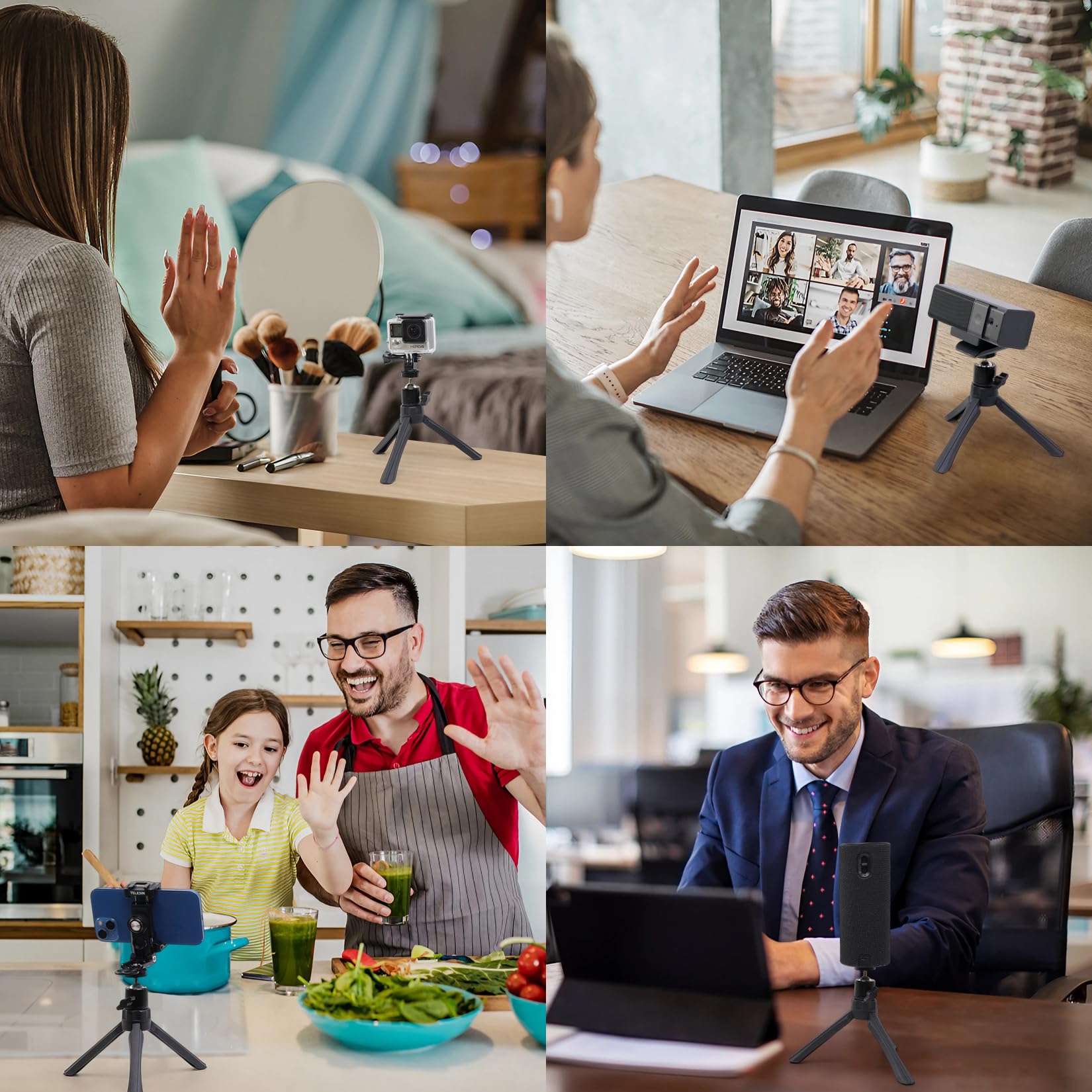 Airhug Mini Tripod, Desktop Stand, Portable, Compact, With 1/4" Screw, 360 Tripod Ball Head, Suitable For Cameras, Webcams, Ring Light