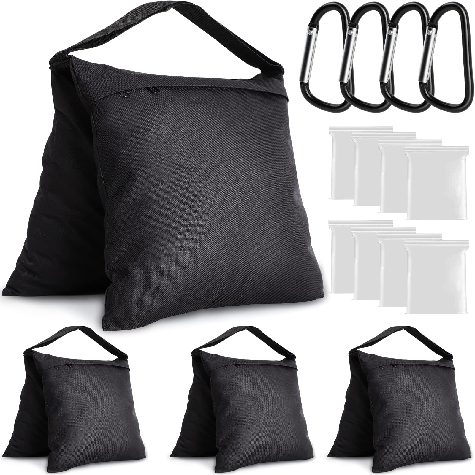 Aimosen 4 Packs Sandbags Weight Bags For Light Stand Photography Video Equipment, Heavy Duty Saddlebag For Backdrop Stand, Photo Tripod, Canopy, Pop Up Tent, Umbrella Base, Fishing Chair, Picnic Table