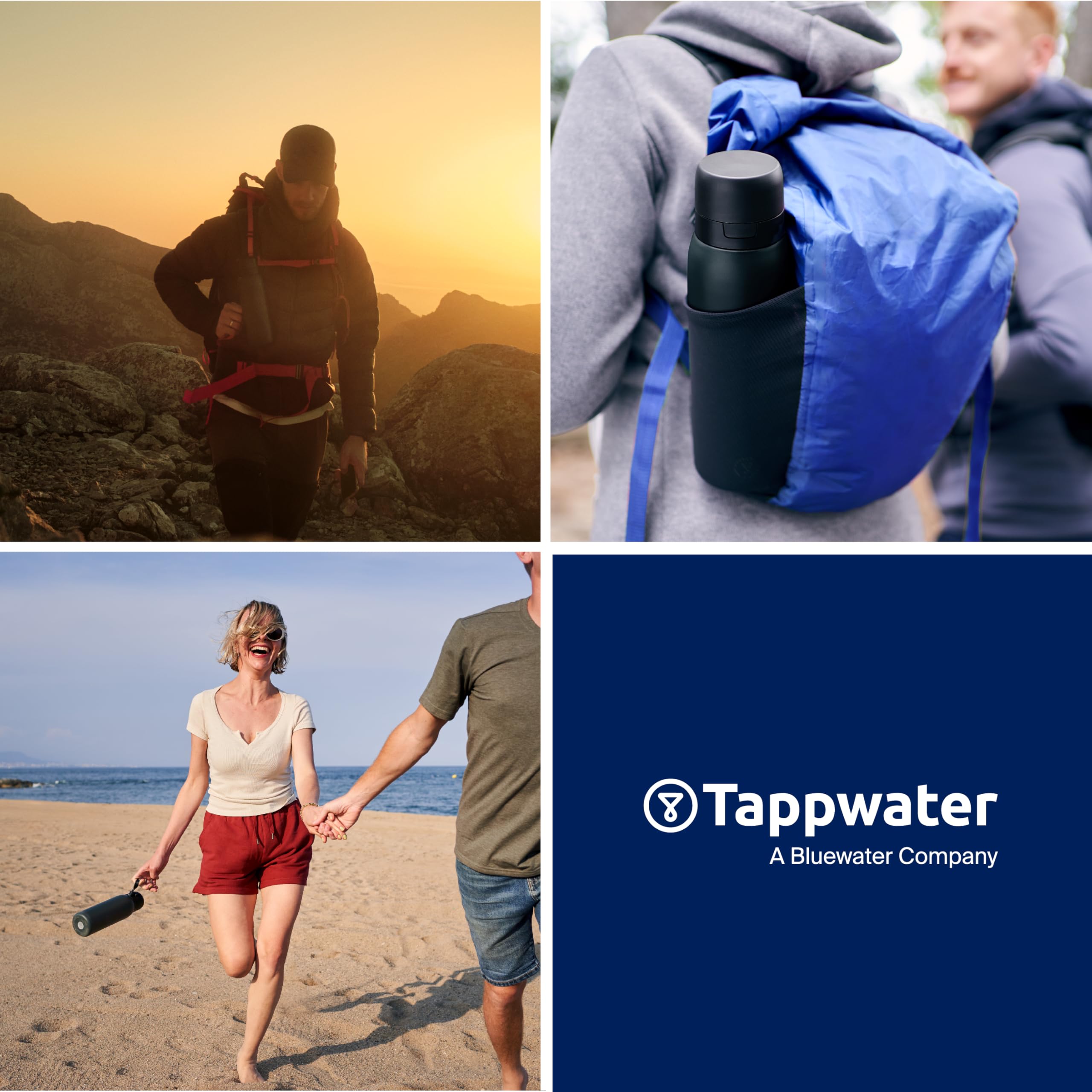 Tappwater Bottlepro Adventure - Stainless Steel Water Bottle With Filter For Travel And Sports