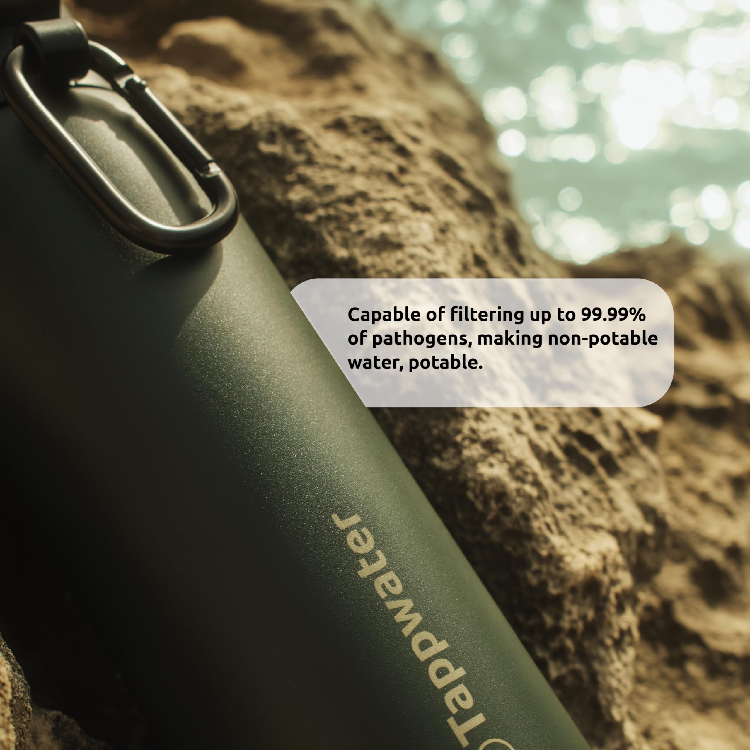 Tappwater Bottlepro Adventure - Stainless Steel Water Bottle With Filter For Travel And Sports