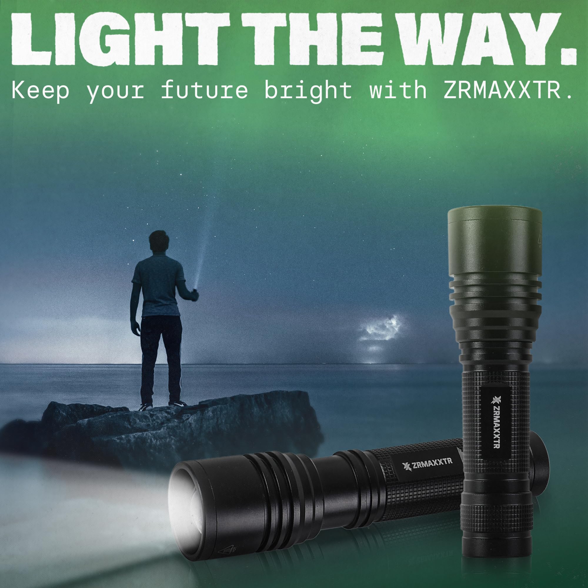 Zrmaxxtr Tactical Led Flashlight 2 Pack - Our Tactical Flashlight Features Shock & Water Resistance - Experience 5 Versatile Modes And Precision Focus With Our Zoomable Lens