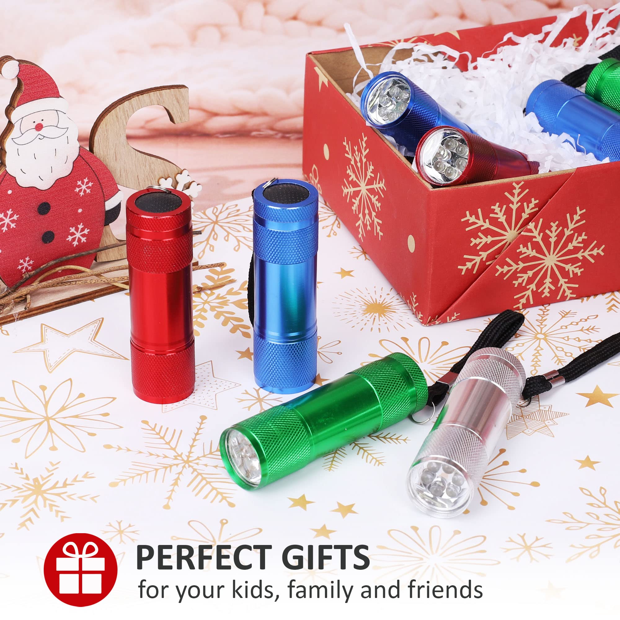 Fastpro 20-Pack Aluminum 6-Led Flashlights Set With Lanyard And Aaa Batteries Included And Pre-Installed