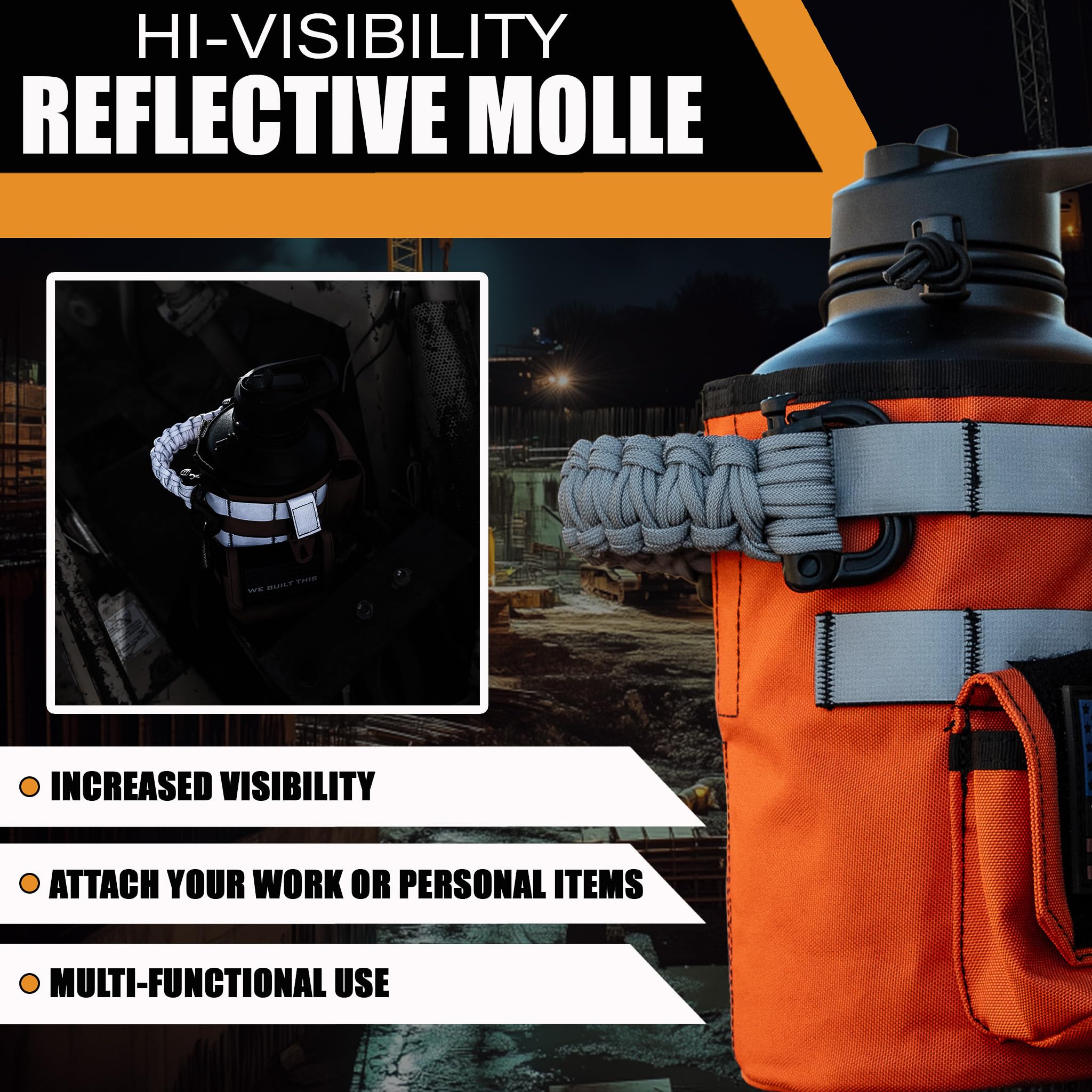 Iron Infidel Workforce Water Bottle - 64 Oz Insulated Stainless Steel Half Gallon Vacuum Water