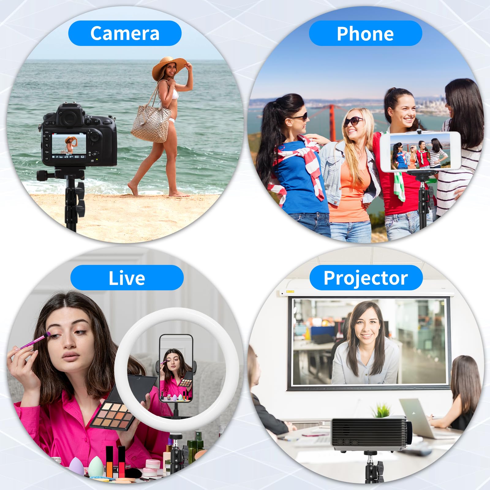 Anautin 2 Pack Adjustable 7Ft Aluminum Photography Light Stand, Portable Light Tripod, For Lighting Stand Speedlight, Flash, Softbox,Strobe Light, Camera, Photographic Portrait