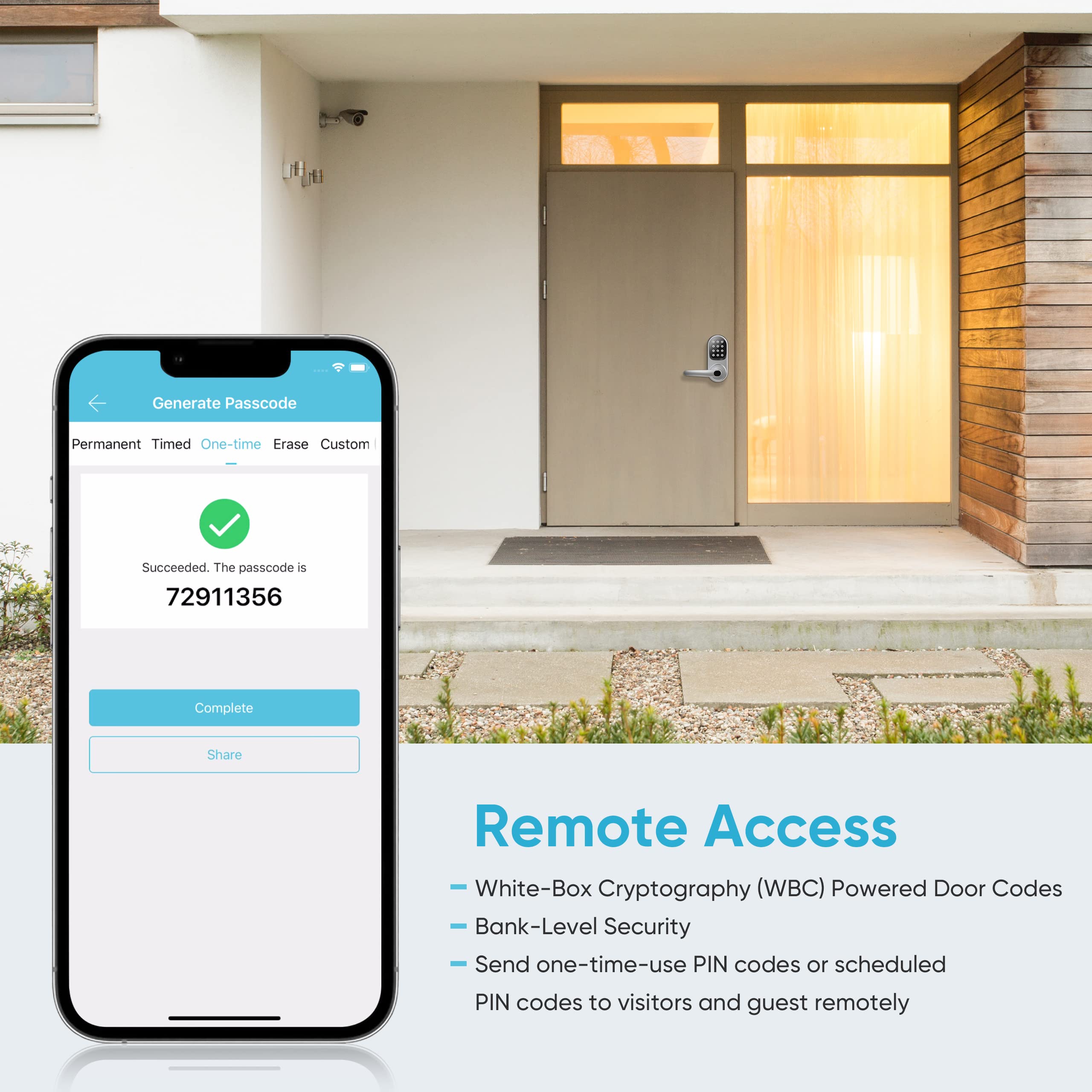 Sifely Keyless Entry Smart Lock - Fingerprint & Keypad Access, Front Door Handle, Silver