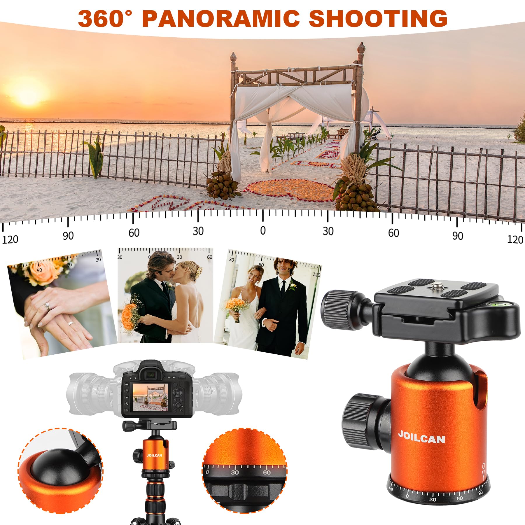 Victiv 80/85 Inches Heavy Duty Tripod For Camera And Phone, 85" Camera Monopod Tripods, Dslr Binoculars Spotting Scope Camcorders Video Tripod Stand, 360 Degree Ball Head, 35 Lbs Loads