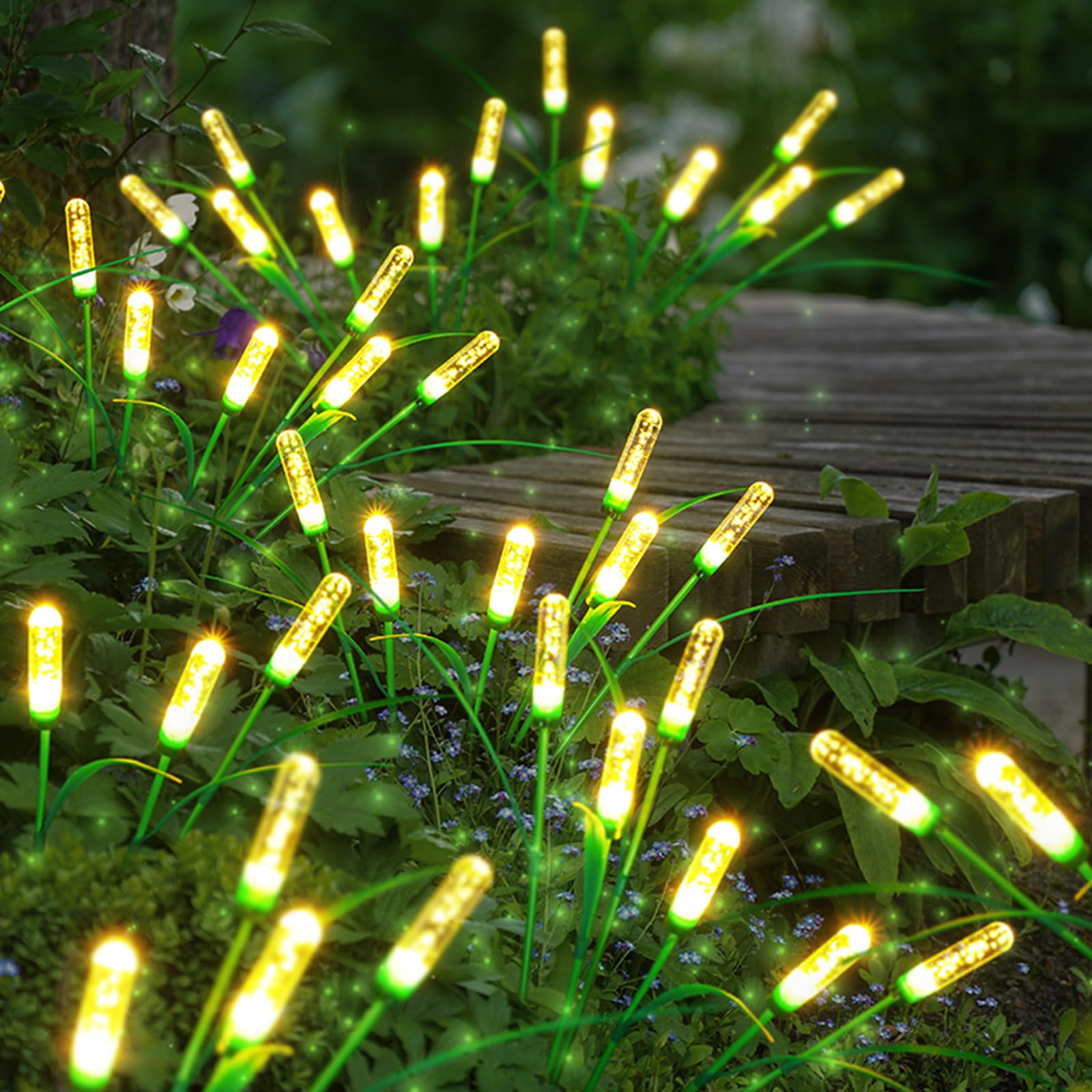 Sunlar Solar Outdoor Garden Lights,Led Solar Reed Swaying Lights For Garden Patio Yard Pathway Walkway Wedding Party Christmas Landscape Lighting (2 Pack)