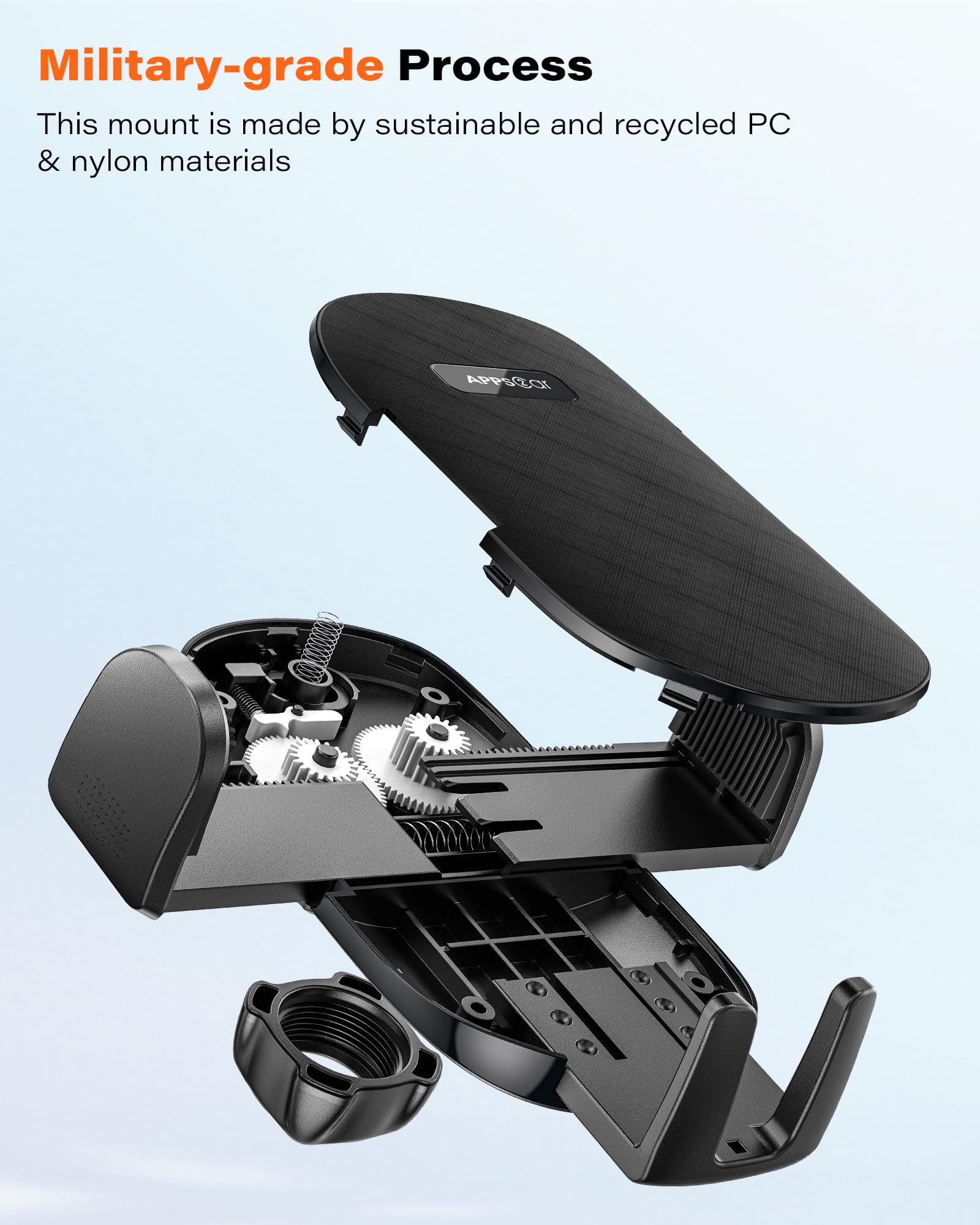 Apps2Car Car Phone Holder Mount, Dashboard/Windshield/Cell Phone Holder For Car, Compatible With Iphone, Samsung, All Phones,Black