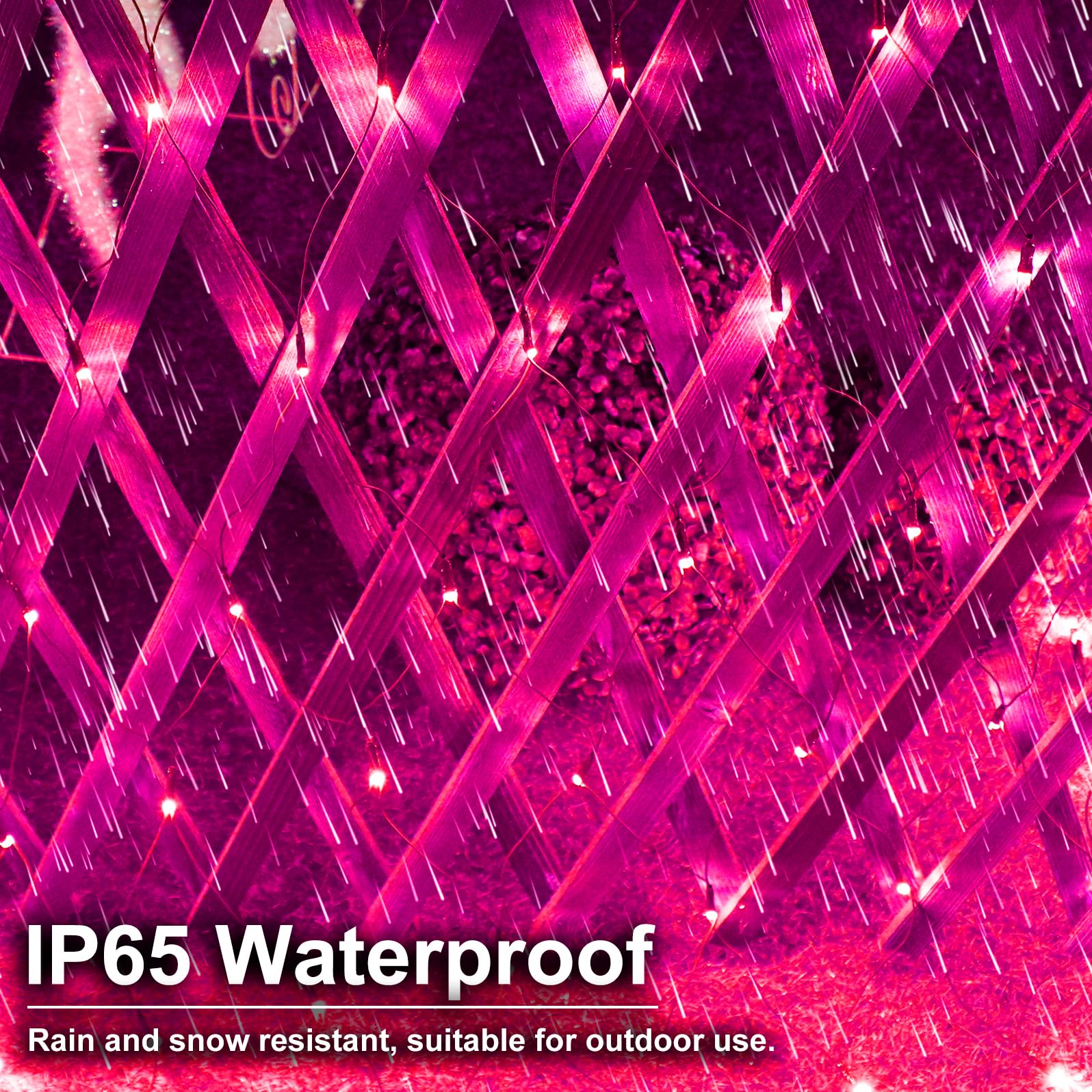 Yaozhou Solar Christmas Net Lights Outdoor Waterproof,Pink 264Led 9.9Ft6.6Ft Mesh Lights 8 Modes With Timer,Solar Powered Christmas Decorations For Lawn, Bushes, Trees