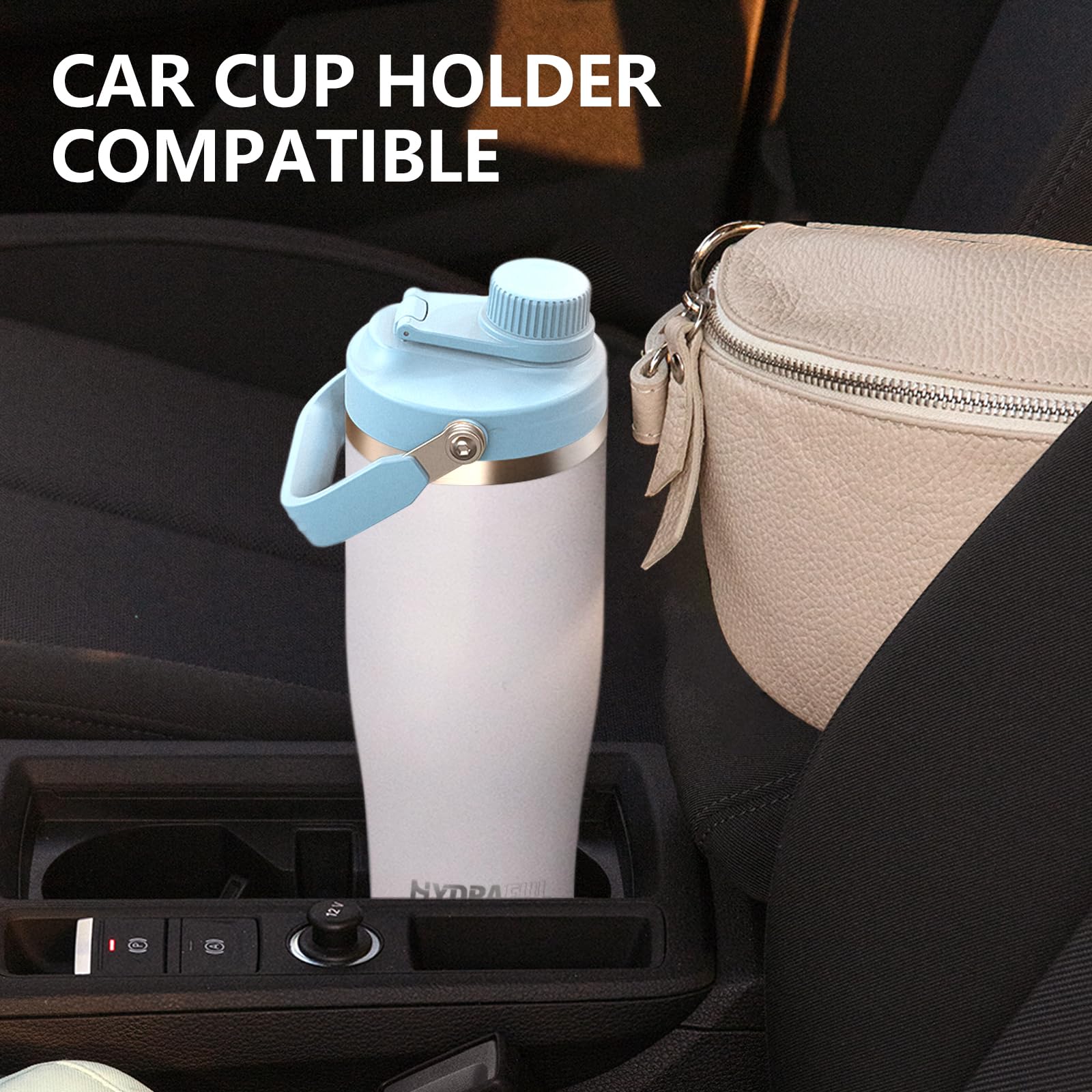 50 Oz Stainless Steel Water Bottle With Spout Lid & Handle, Insulated Large Hydration Bottle