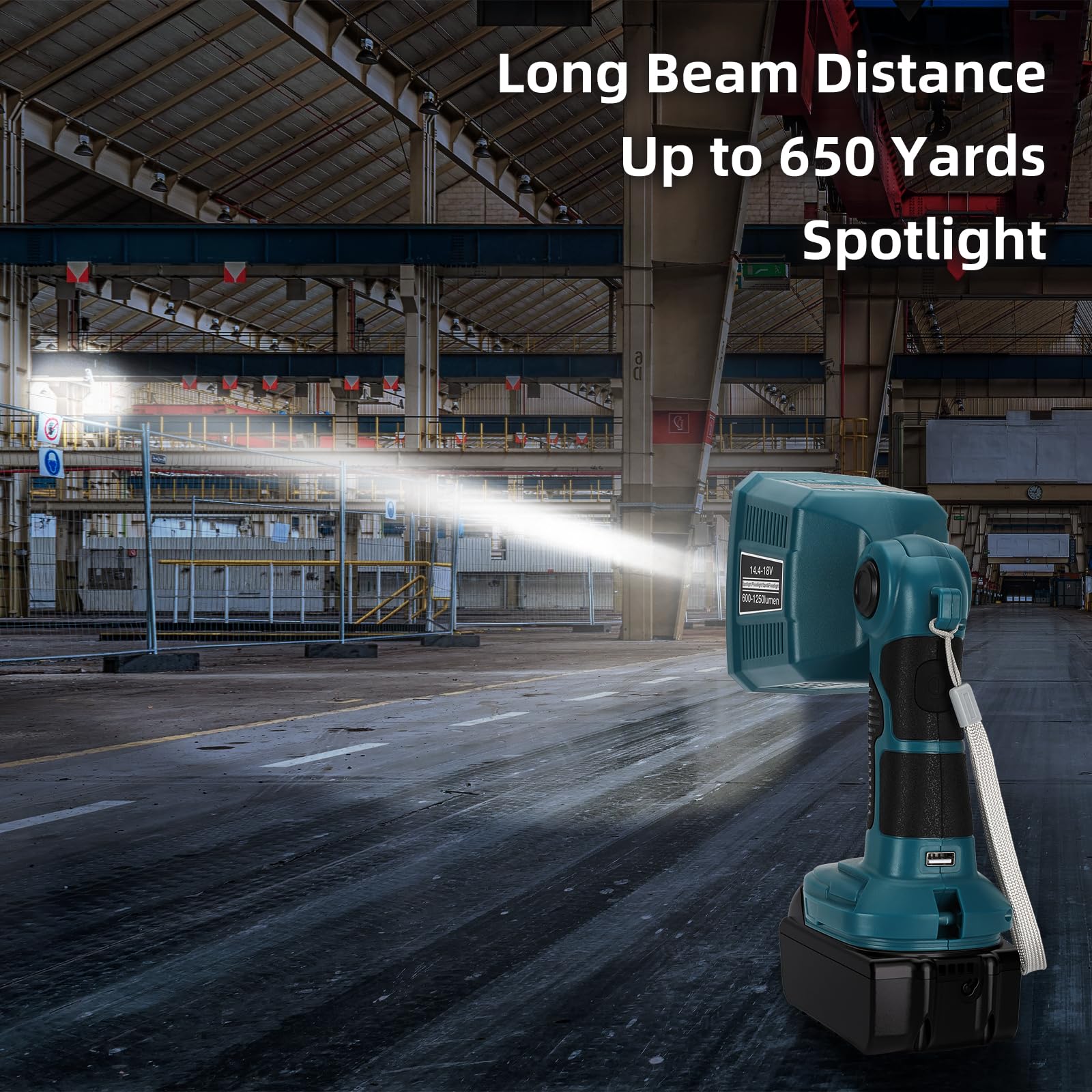 Dteztech Cordless Flashlight For Makita 18V Lxt Lithium-Ion Battery, 18W 1250Lm Led Work Light With Usb Port, Jobsite Light With 110 Degree Pivoting Head Indoor Outdoor Use