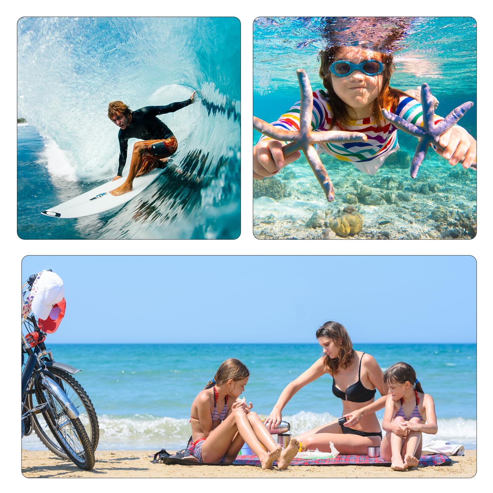 Auykoo Waterproof Selfie Stick Floating Hand Grip Tripod, Extension Monopod Pole Floating Tripod,For Go Pro Hero 13, 12, 11, 10, 9, 8, Dji Osmo Action 5 Pro 4/3,Insta360 Ace,Most Action