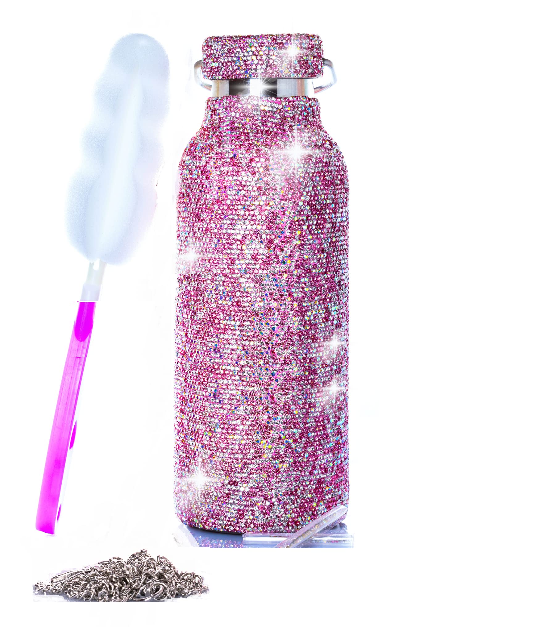 Diamond Water Bottle Bling Cup Glitter Water Bottle Rhinestone Dazzling Stainless Steel