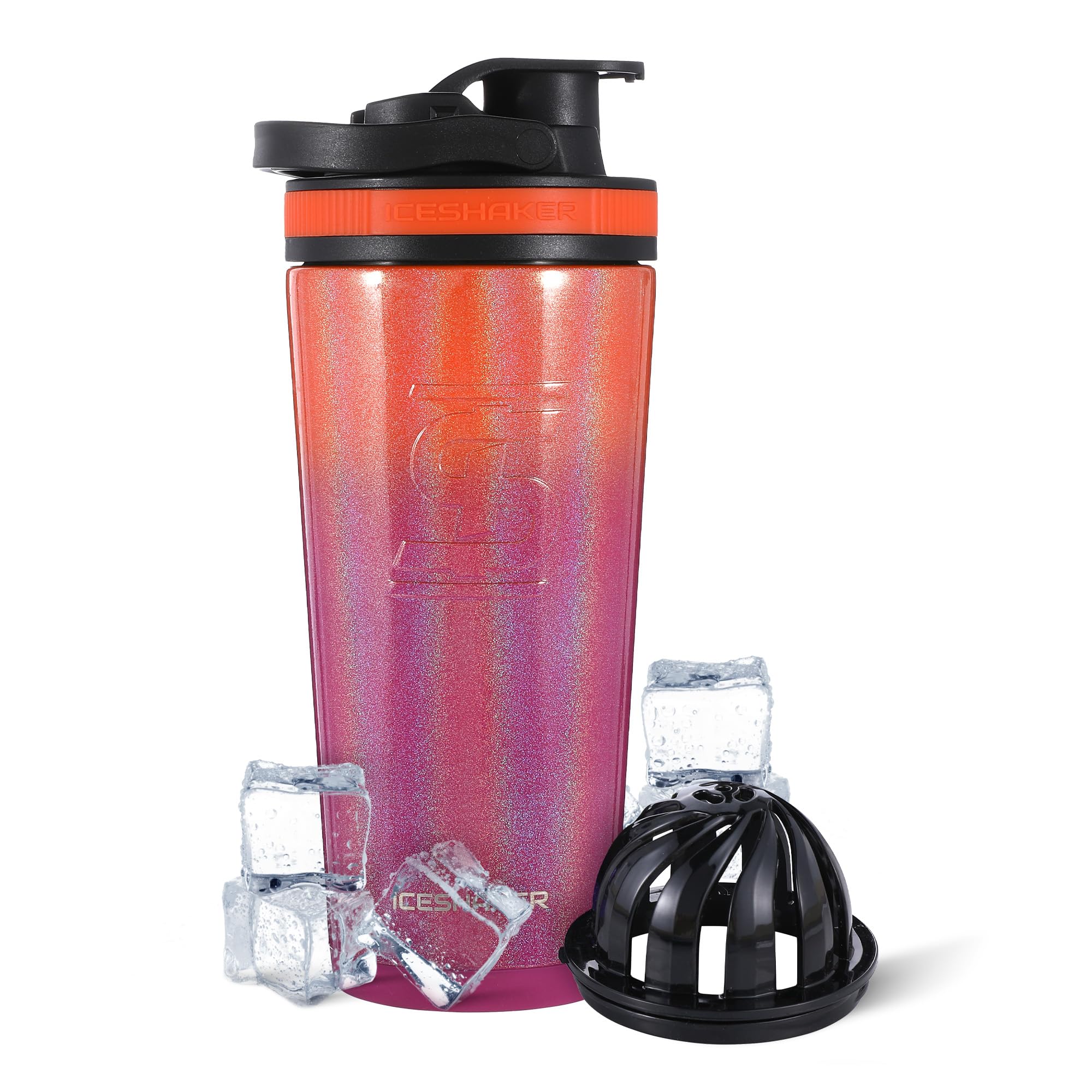 Ice Shaker Insulated Stainless Steel Shaker Bottle 26Oz, Summer Cold For 30+ Hours Insulated