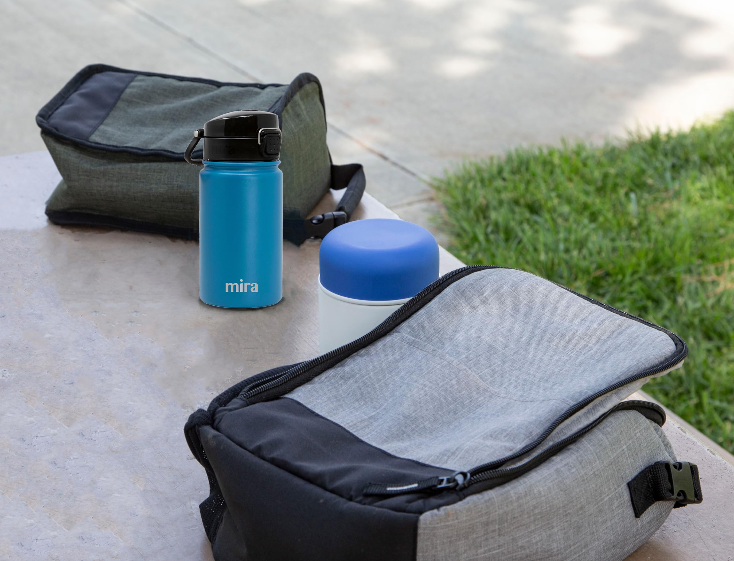 Mira 12 Oz Water Bottle With Spout Lid – Small Portable Vacuum Insulated Stainless Steel