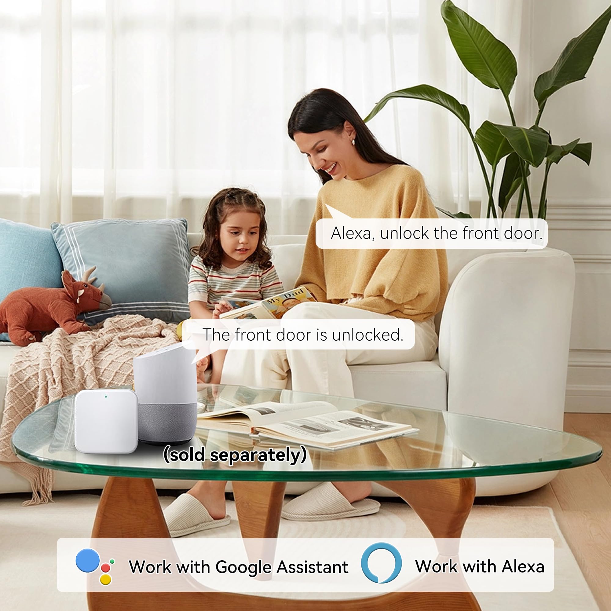 Yosimika Keyless Entry Door Lock With Handle Set,Smart Front Door Lock With Keypad Set,Keyless Entry Digital Deadbolt,Smart Deadbolt With Auto Lock,App Control, Matte Black