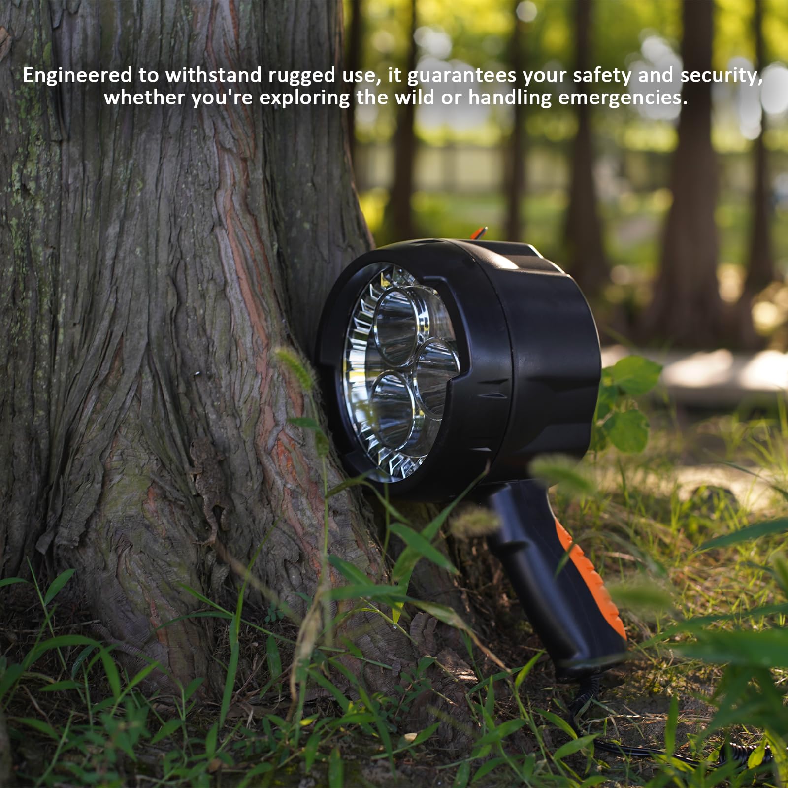 Litmann Pro 2000 Lumens Handheld Spotlights Led Flashlight Searchlights With 12V-24V Dc Car Charger Outdoor Floodlight For Camping Fishing Boating Hunting Hiking