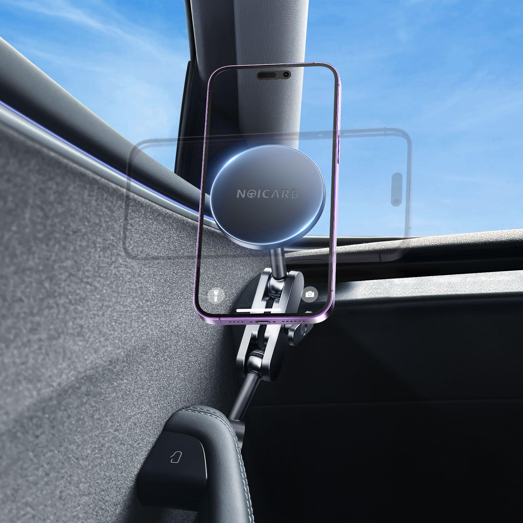 Esvne Mag-Safe Phone Mount For Tesla Model 3 – Exclusive Door-Install Magnetic Car Mount For Iphone 16/15/14/13/12, Accessories For Tesla Model 3 Highland