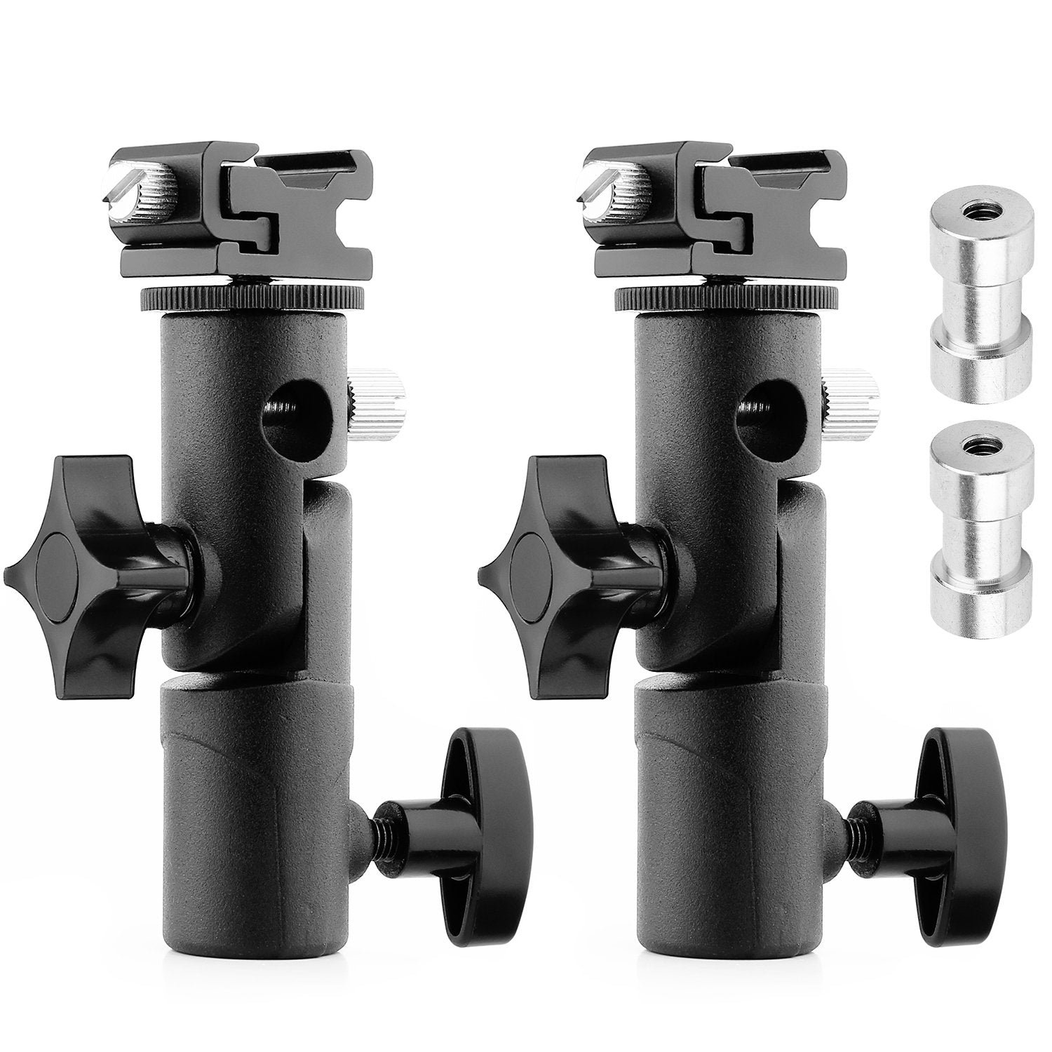 Anwenk 2Pack Camera Flash Speedlite Mount Swivel Light Stand Bracket With Umbrella Reflector Holder For Camera Dslr Nikon Canon Pentax Olympus And Other Dslr Flashes Studio Light Led Light